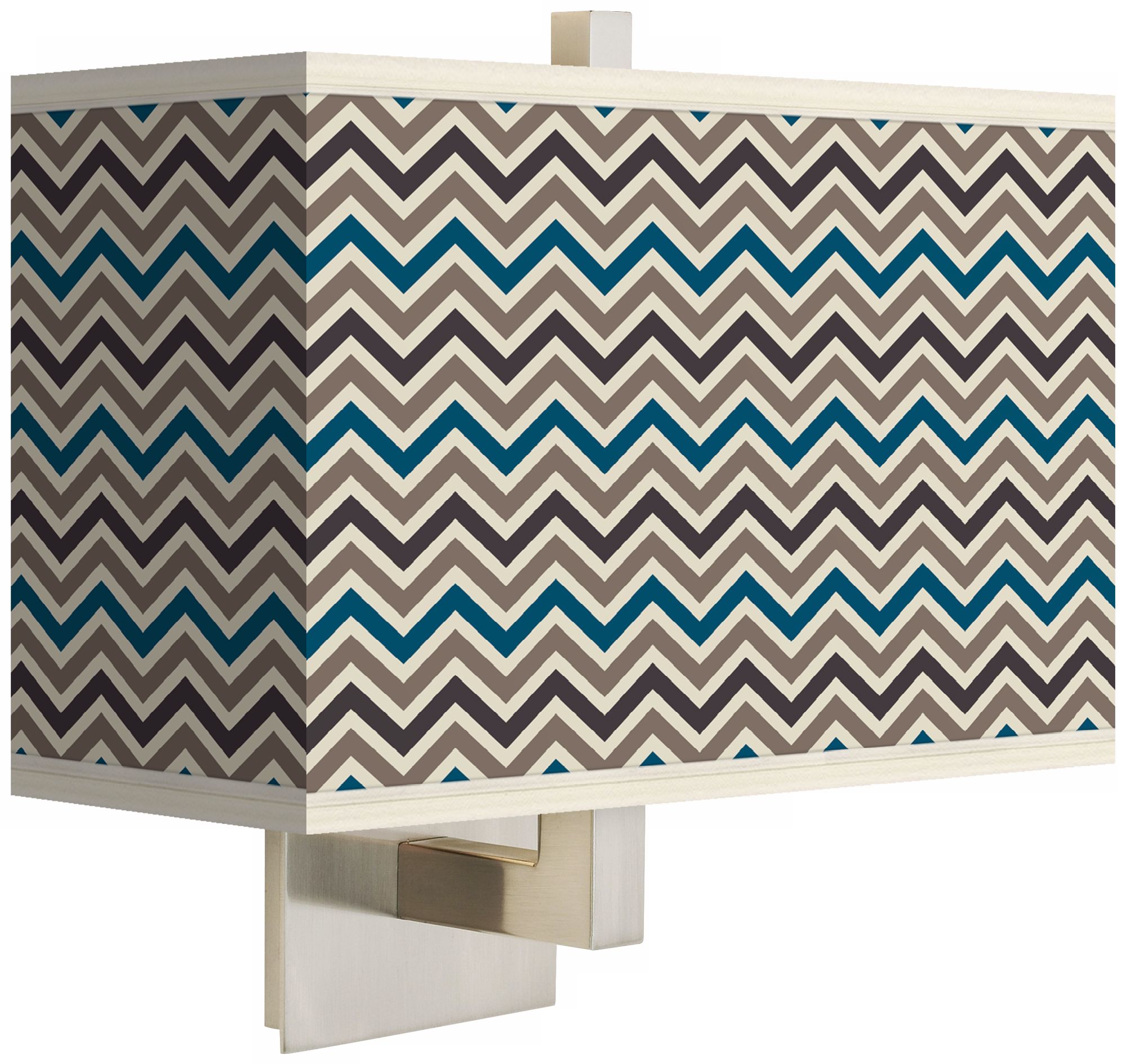 Zig Zag Rectangular Giclee Shade Wall Sconce