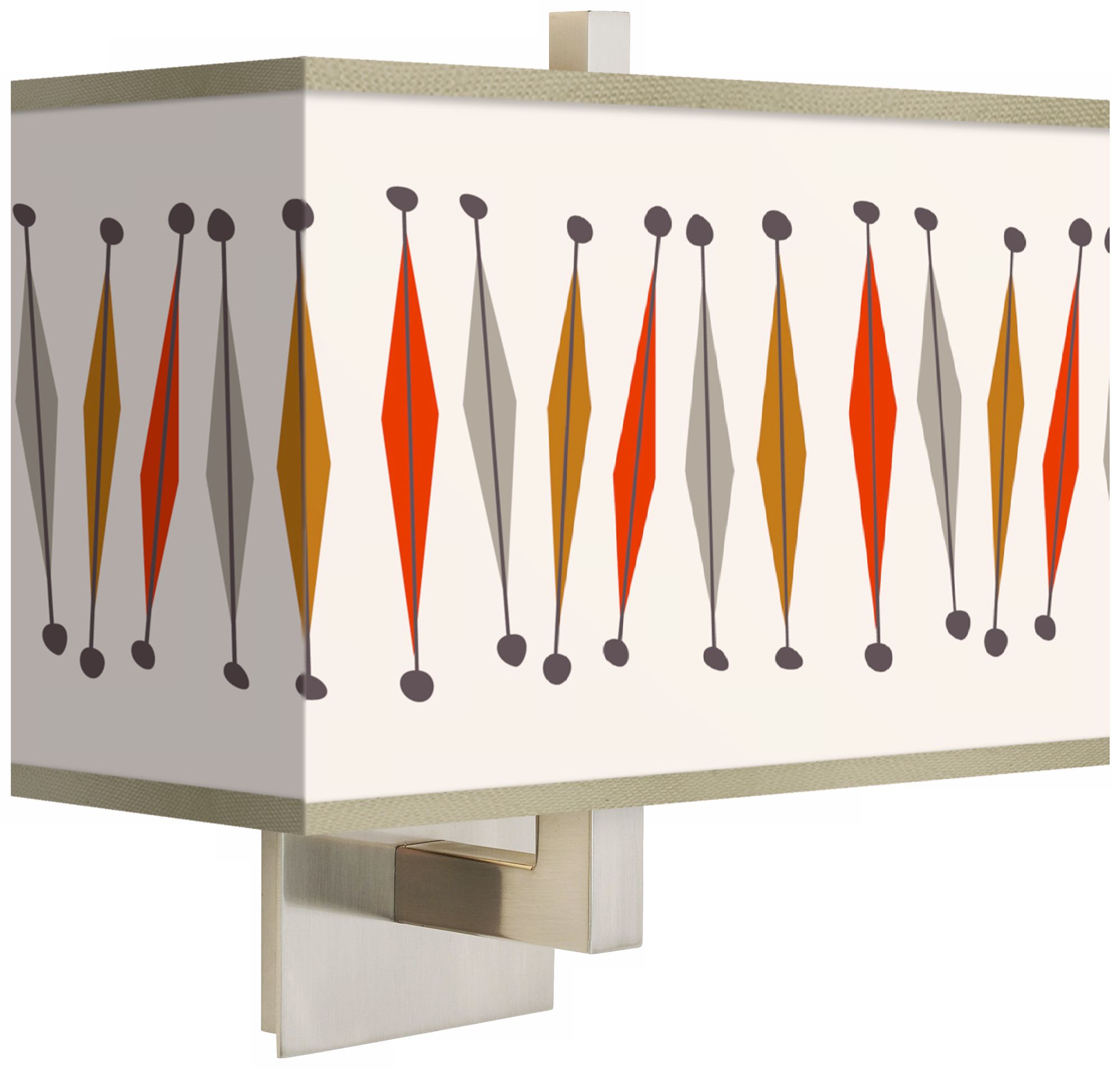 Tremble 14" Wide Rectangular Brushed Steel Wall Sconce