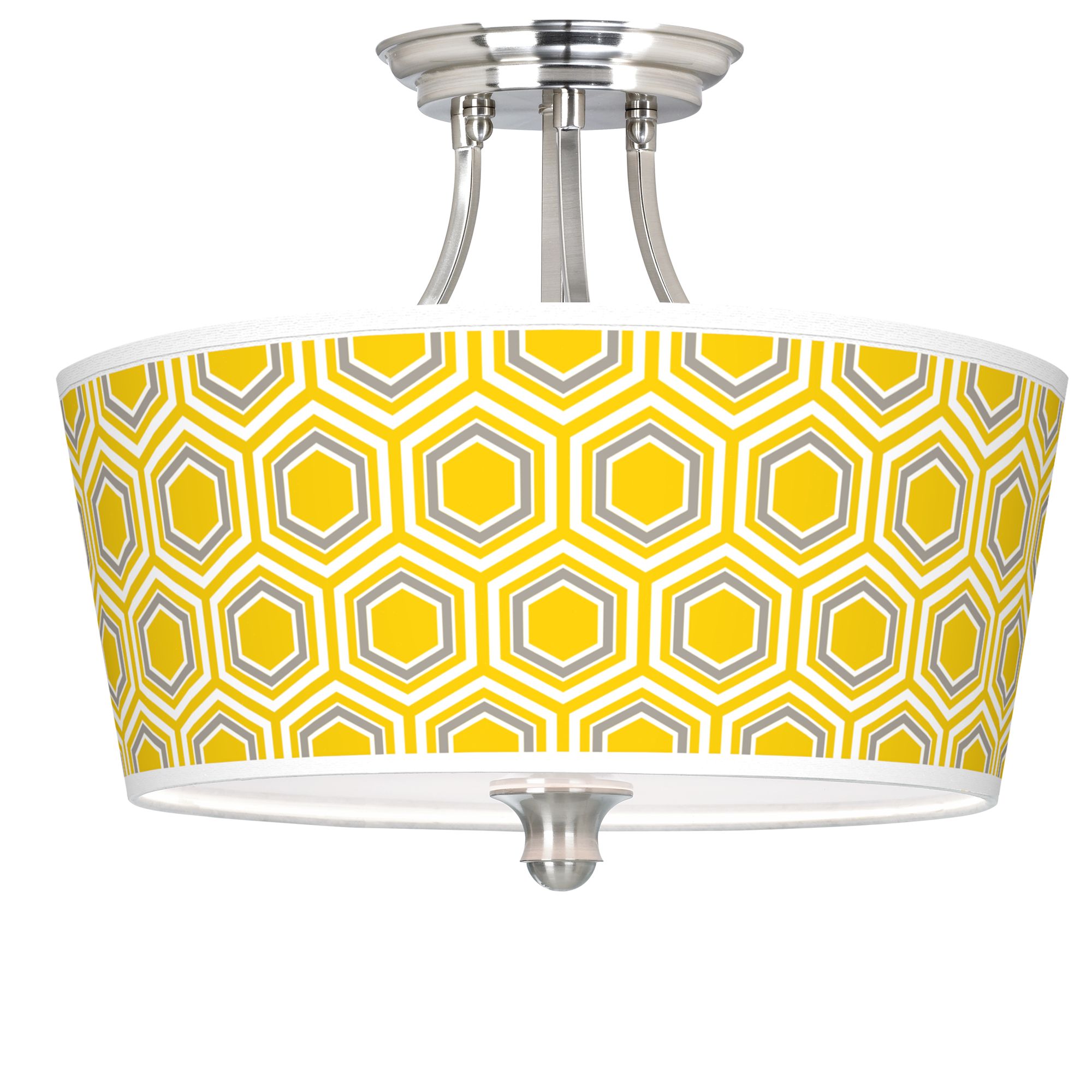Honeycomb Tapered Drum Giclee Ceiling Light