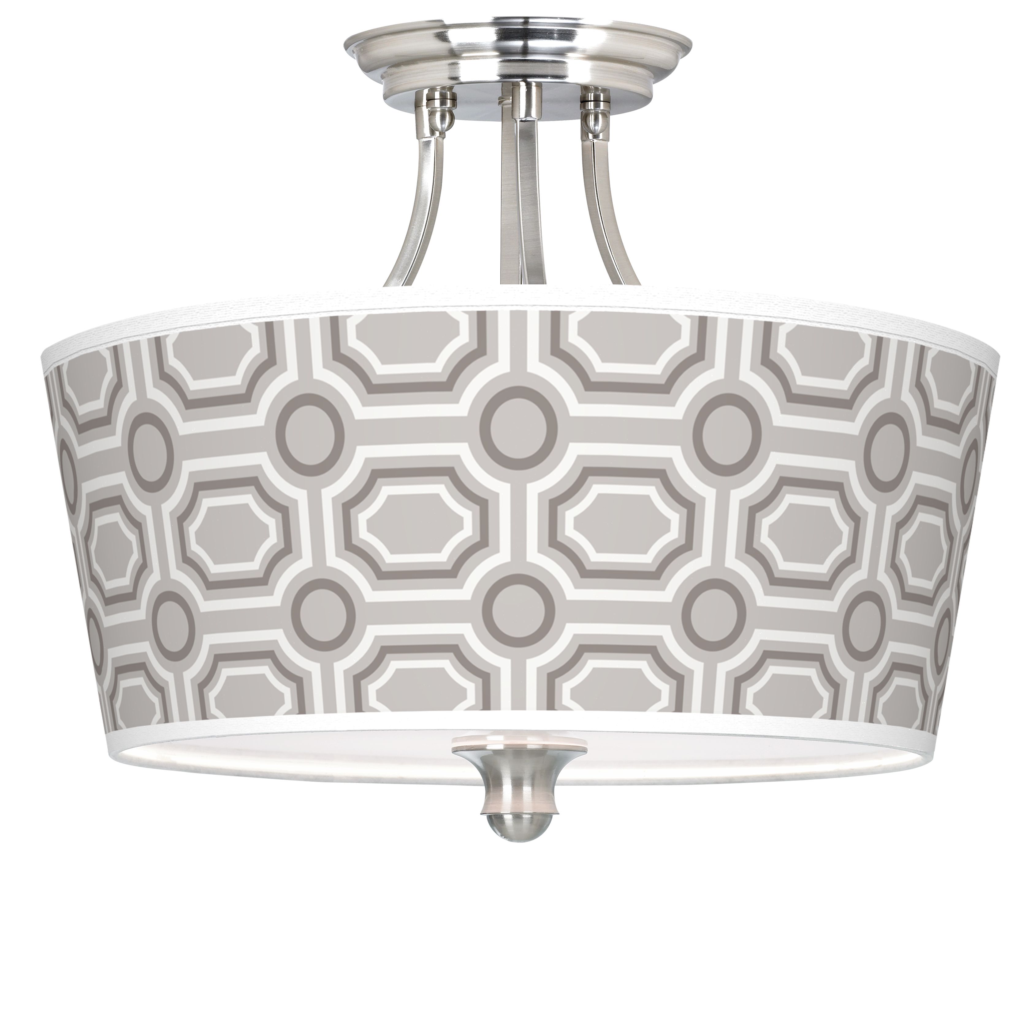 Luxe Tile Tapered Drum Giclee Ceiling Light