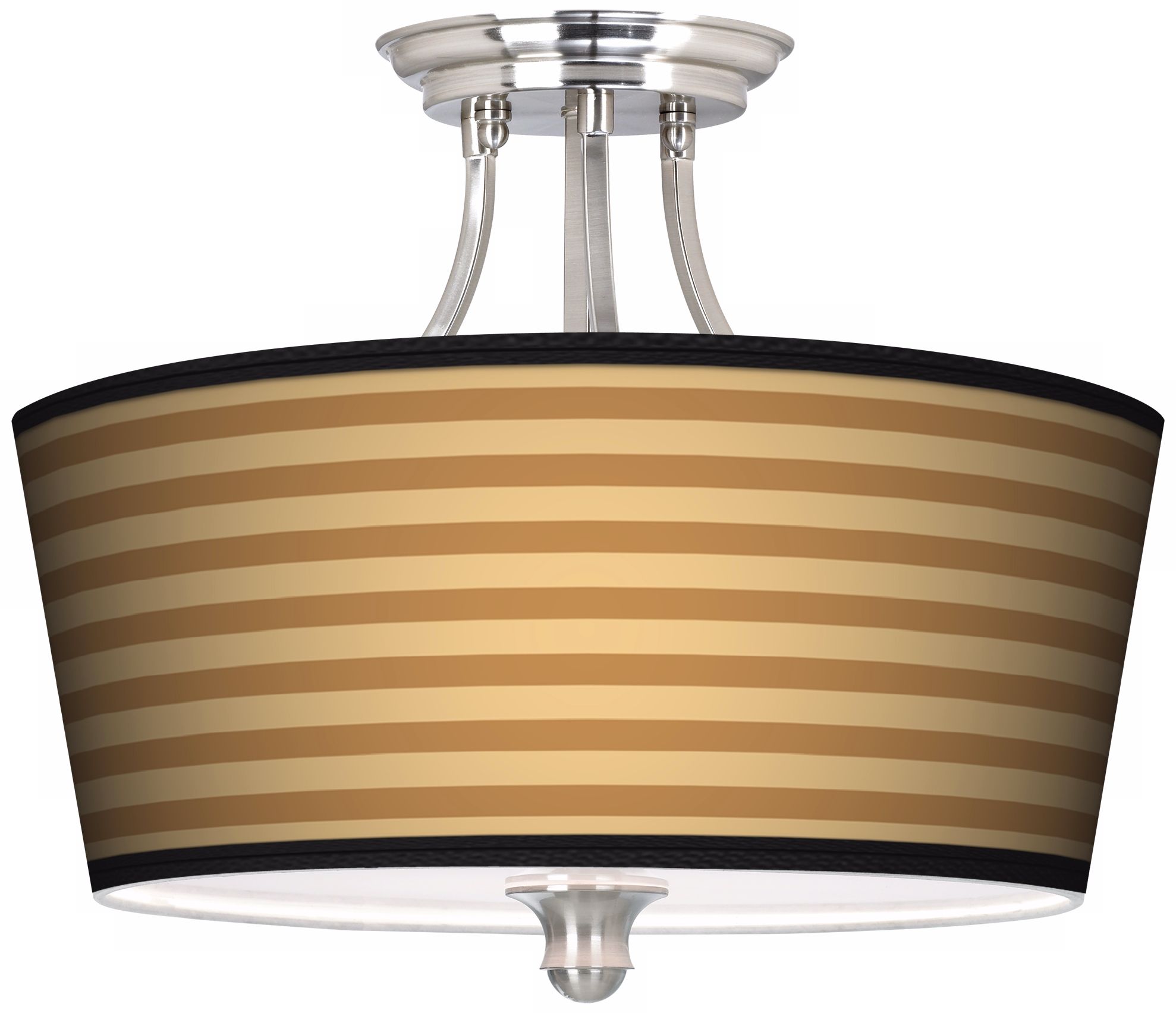 Butterscotch Parallels Tapered Drum Giclee Ceiling Light