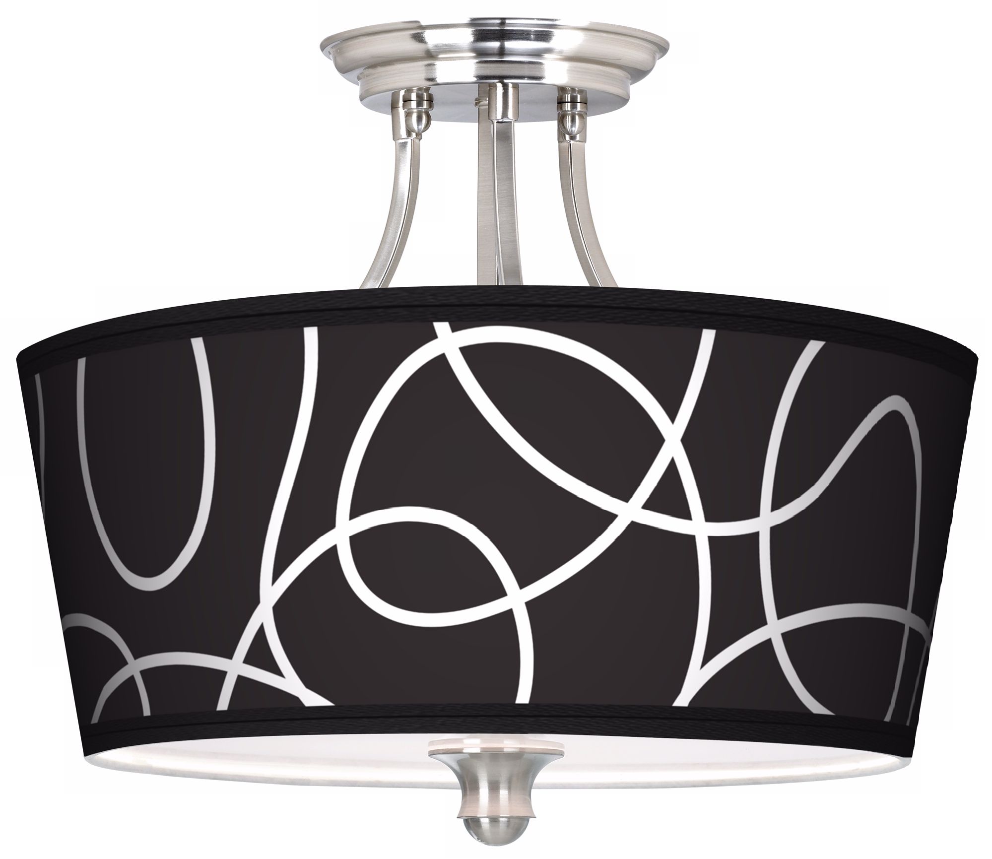 Abstract Tapered Drum Giclee Ceiling Light