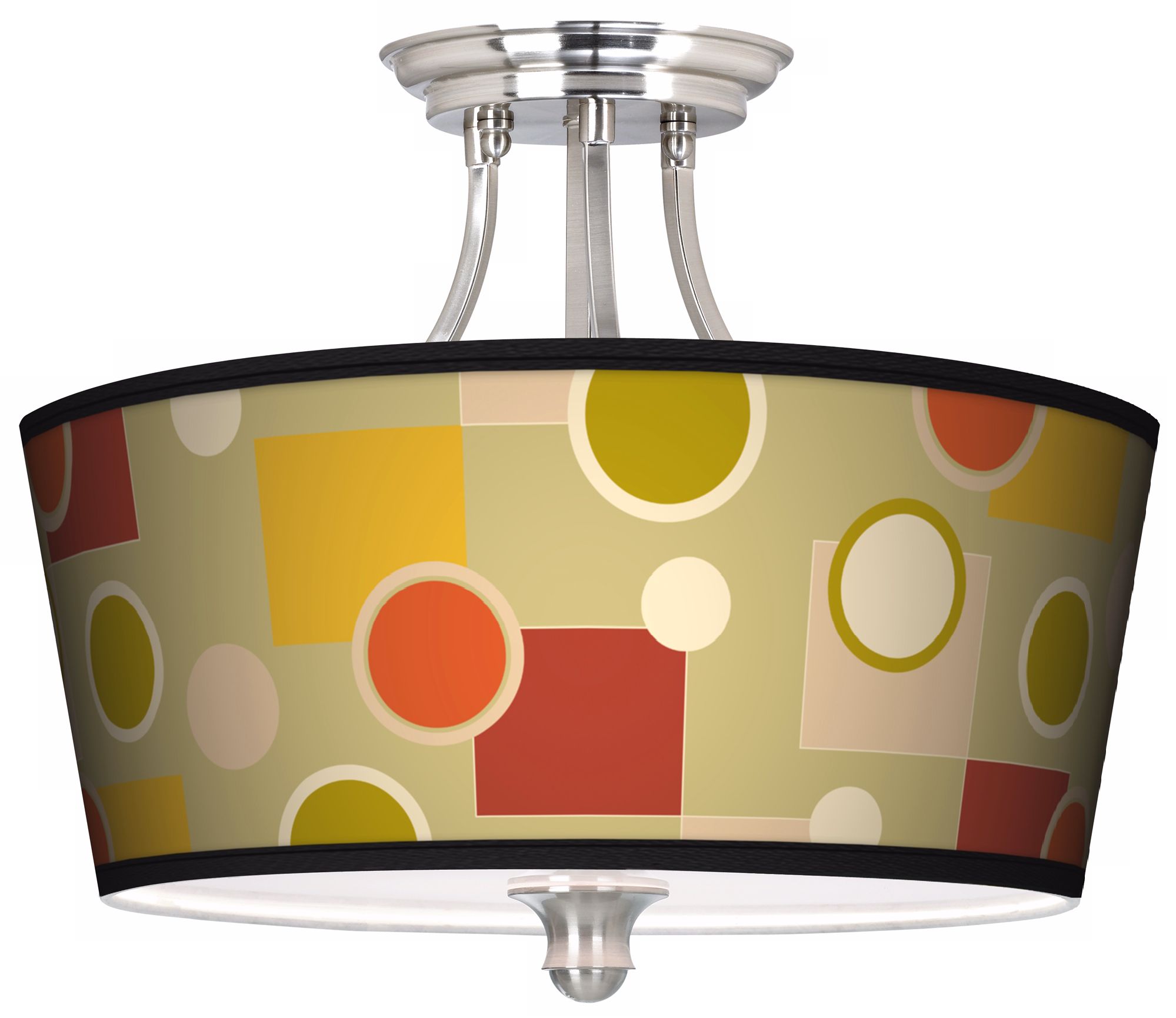 Retro Citrus Medley Tapered Drum Giclee Ceiling Light