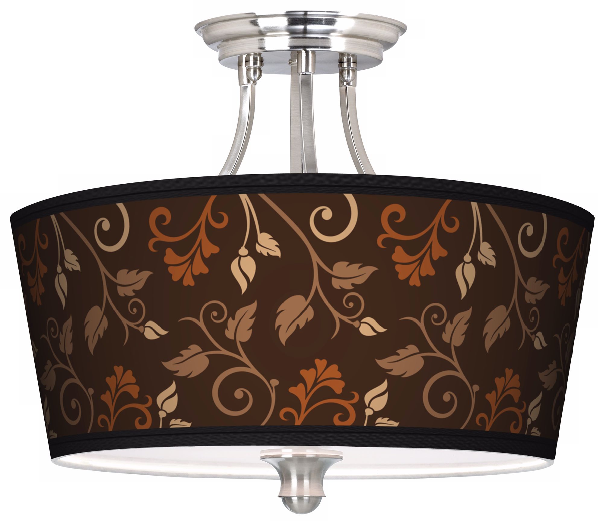 Foliage Tapered Drum Giclee Ceiling Light