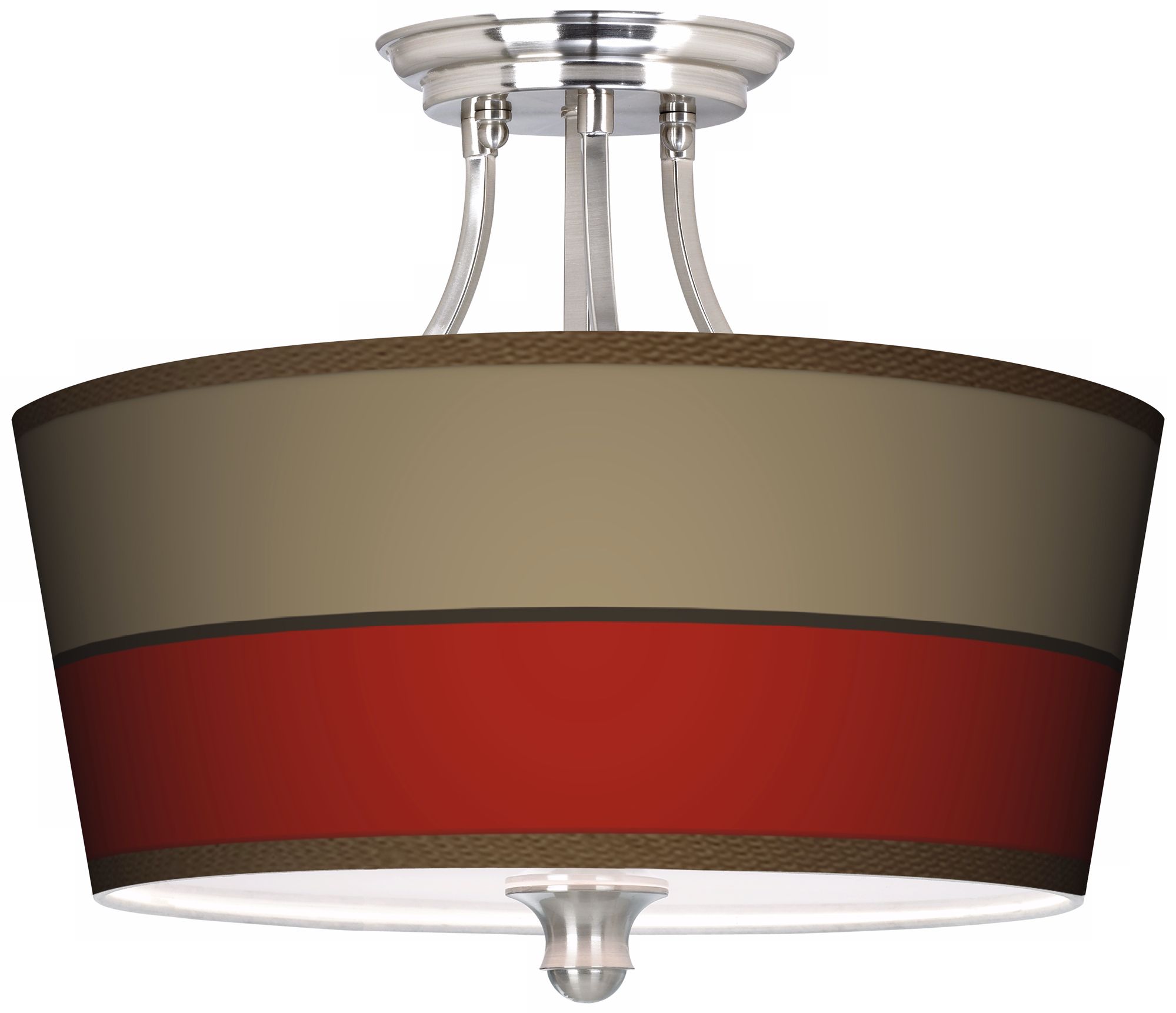Empire Red Tapered Drum Giclee Ceiling Light