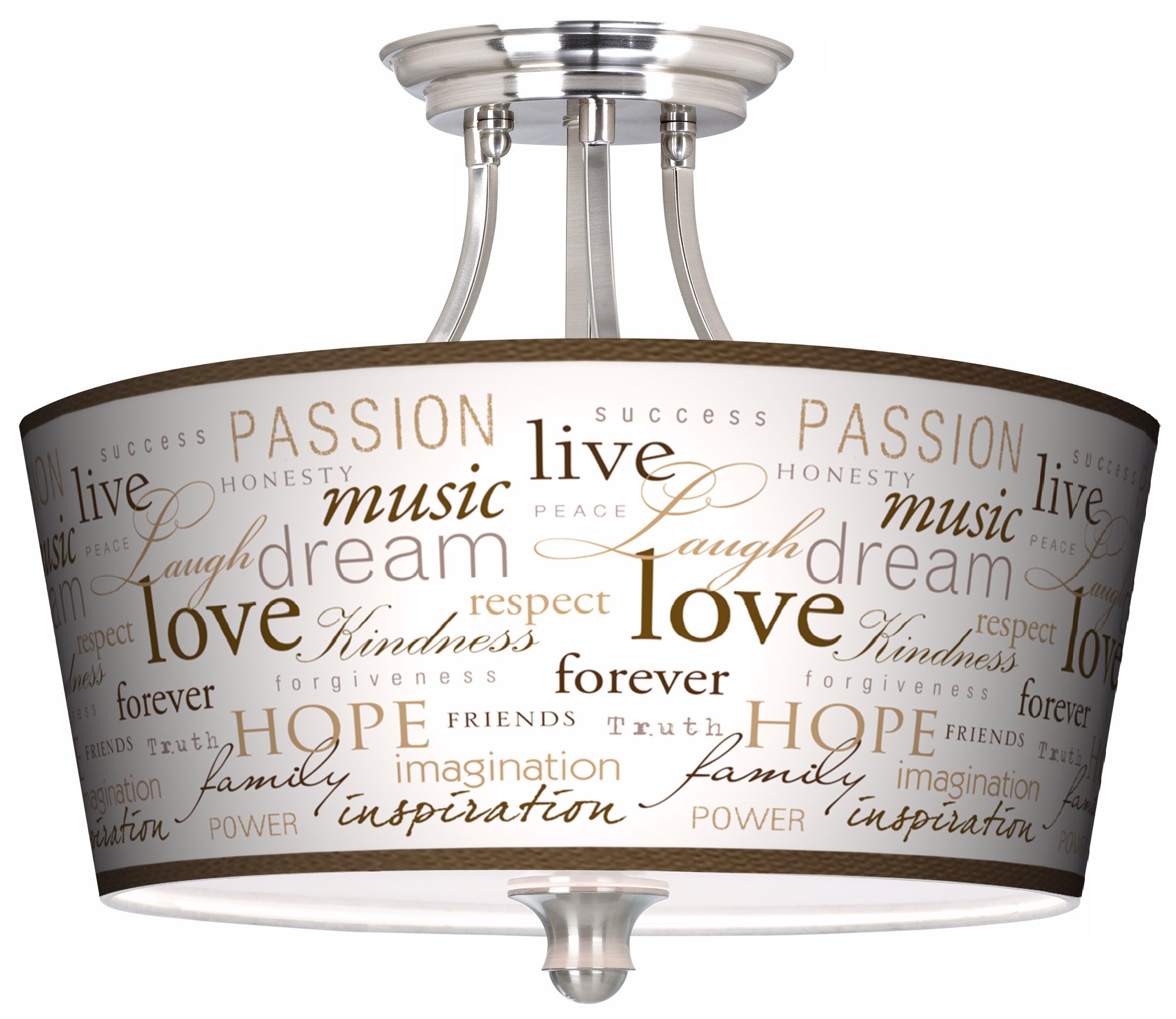 Positivity Tapered Drum Giclee Ceiling Light