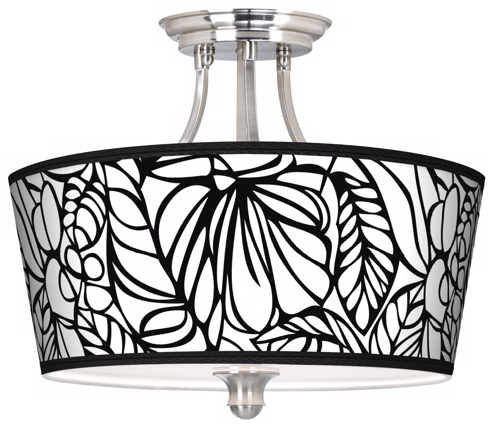 Jungle Moon Giclee Tapered Drum Shade 18" Wide Ceiling Light