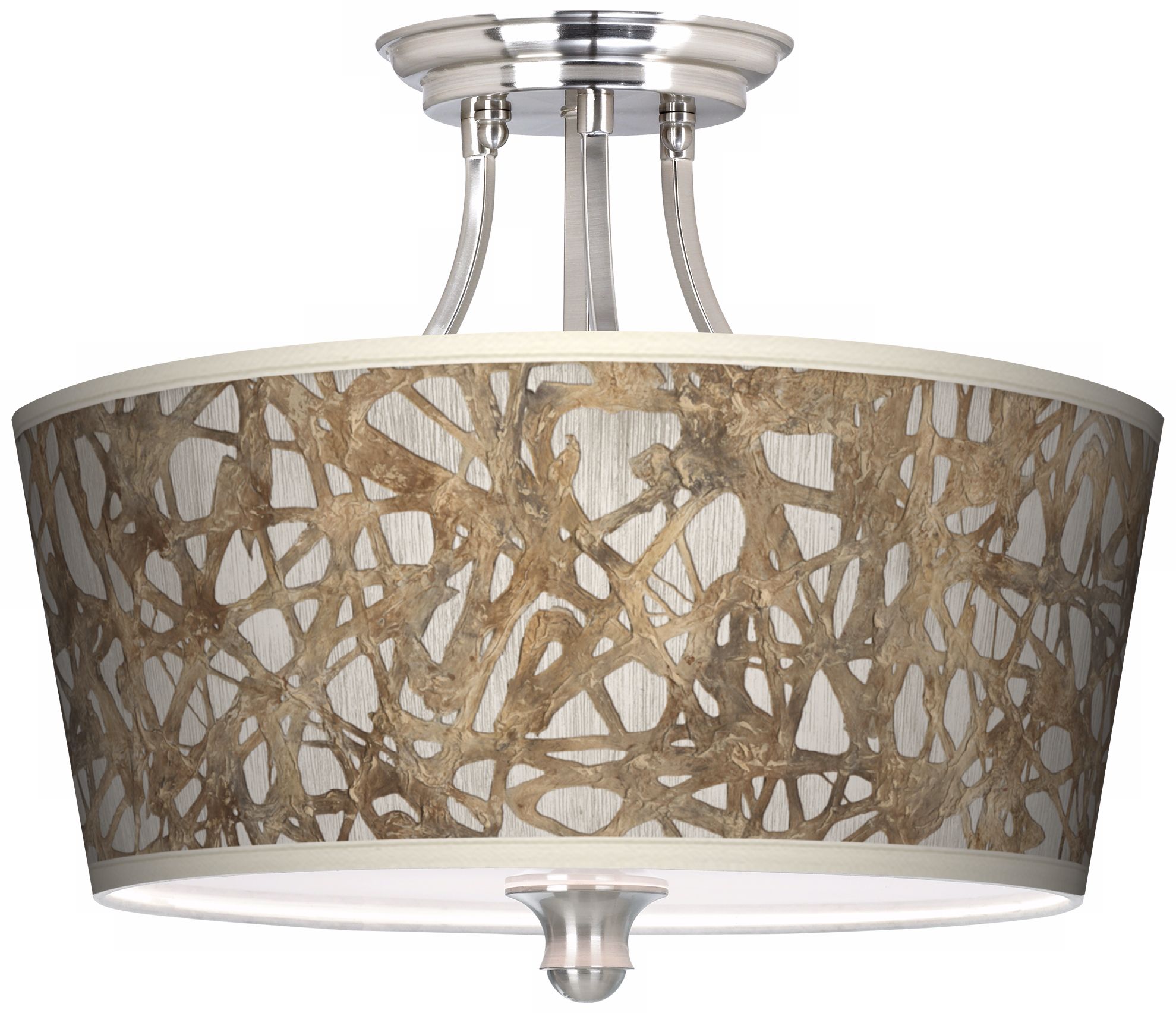 Organic Nest Tapered Drum Giclee Ceiling Light