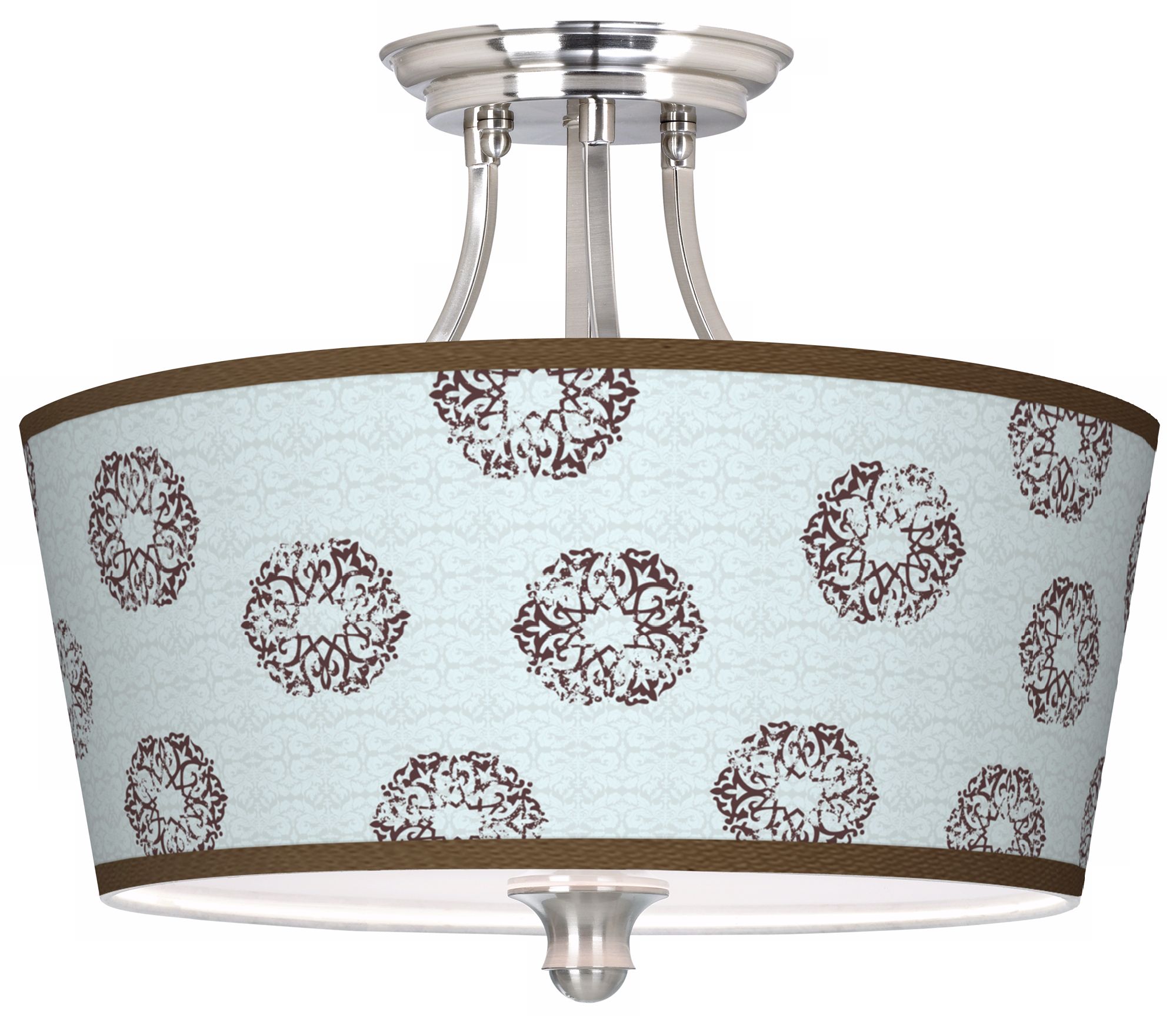 Weathered MedallionTapered Drum Giclee Ceiling Light