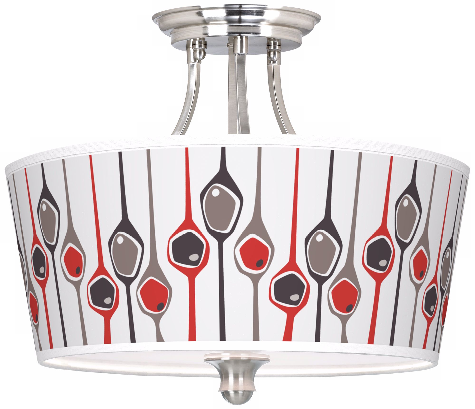 Shutter Giclee 18" Wide Brushed Steel Ceiling Light