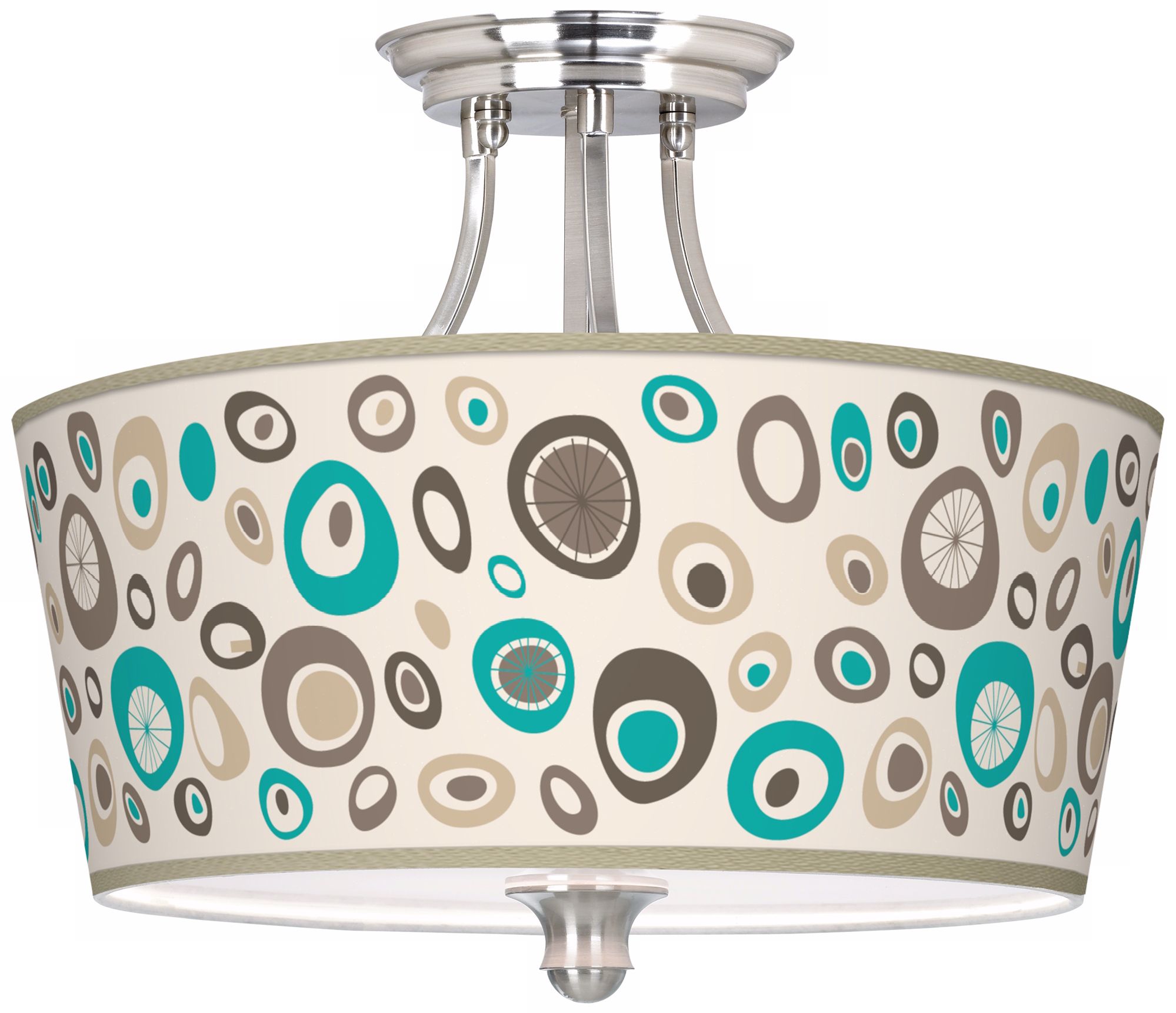 Stammer Giclee 18" Wide Brushed Steel Ceiling Light
