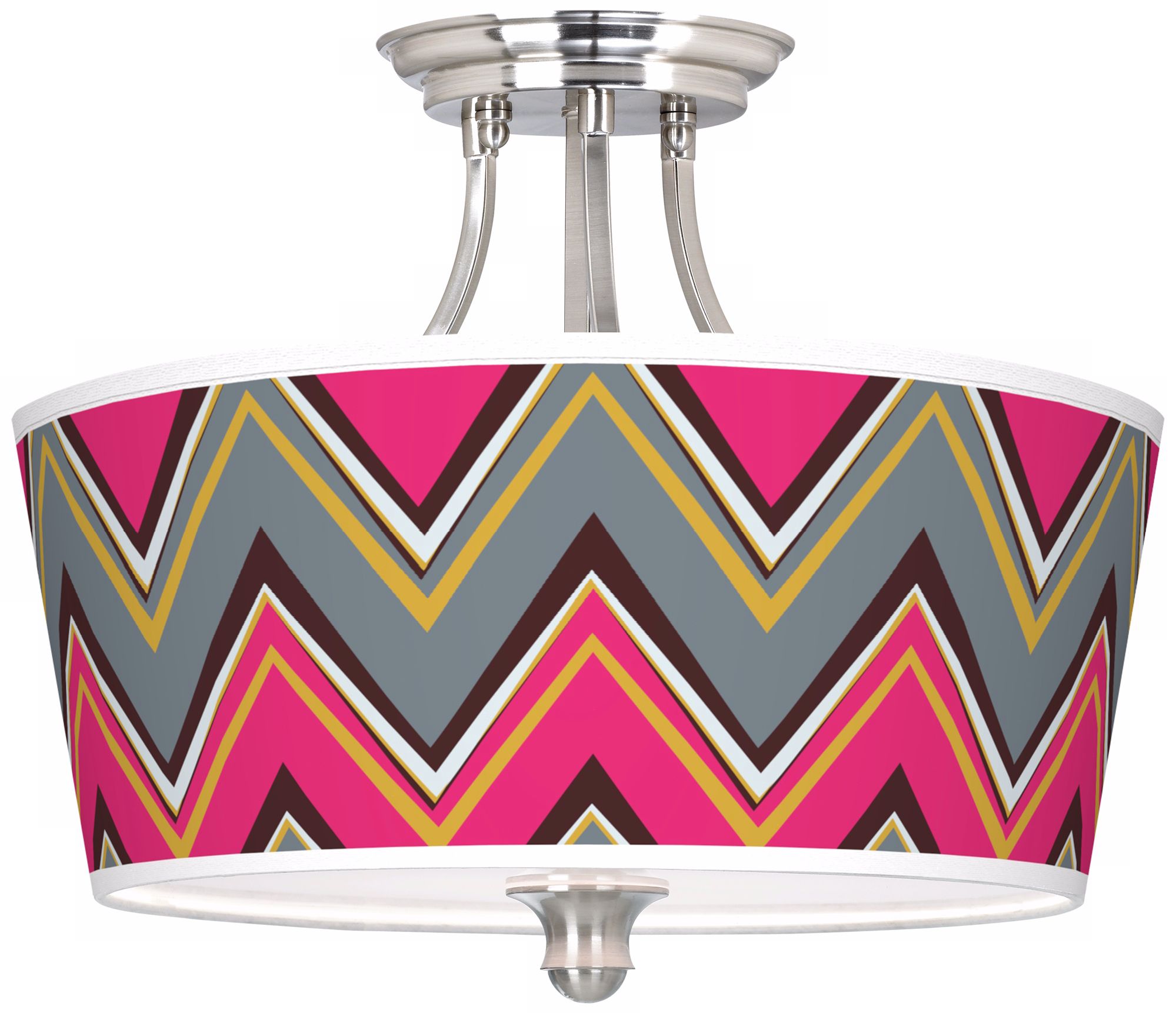 Stacy Garcia 18" Wide Chevron Pride Pink Ceiling Light