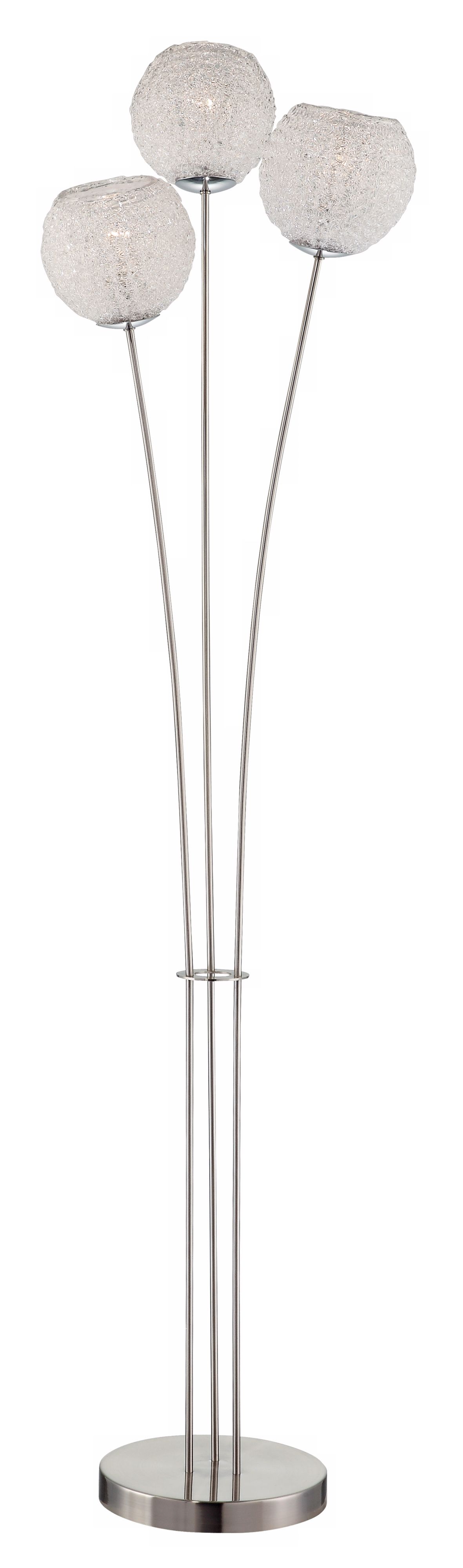 Acrylic Weave Three Globe Floor Lamp