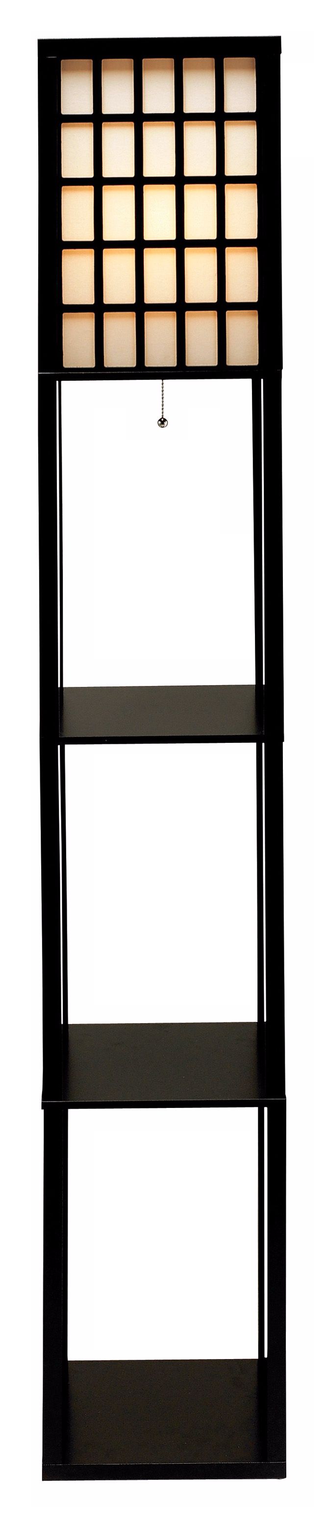 Middleton Shelf Black Floor Lamp