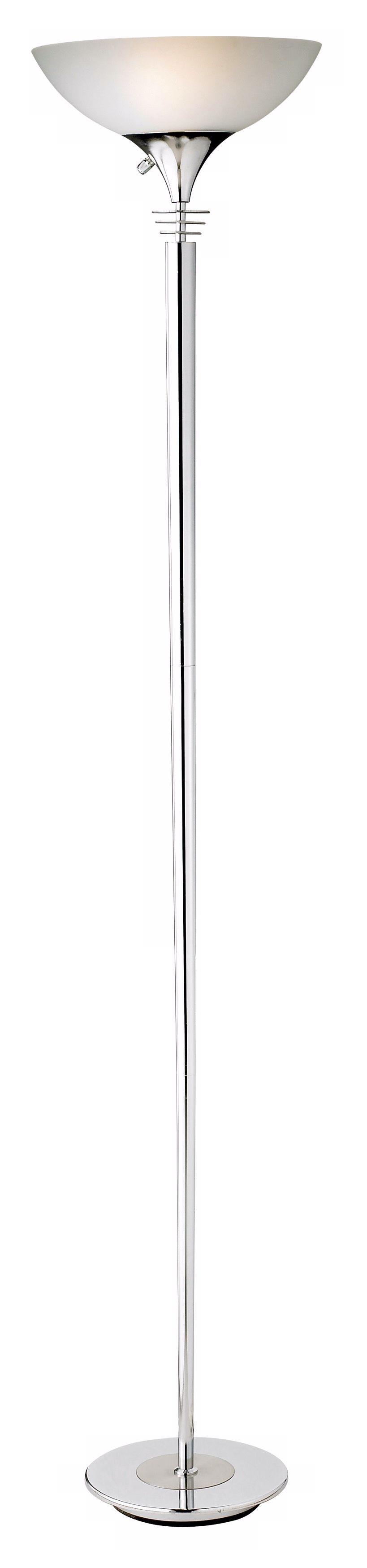 Metropolis Chrome Torchiere Floor Lamp