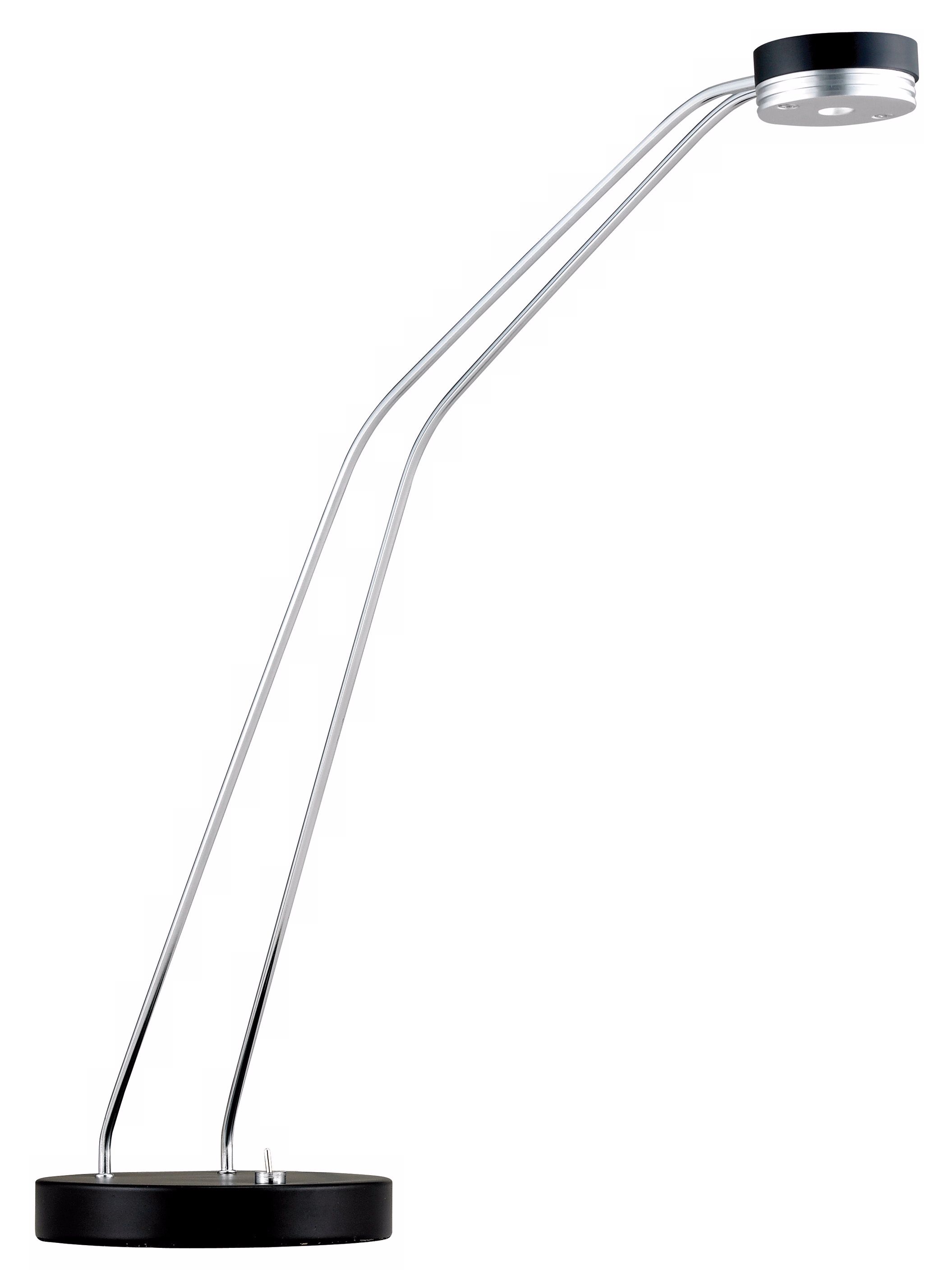 Archie Chrome and Black LED Desk Lamp M1273