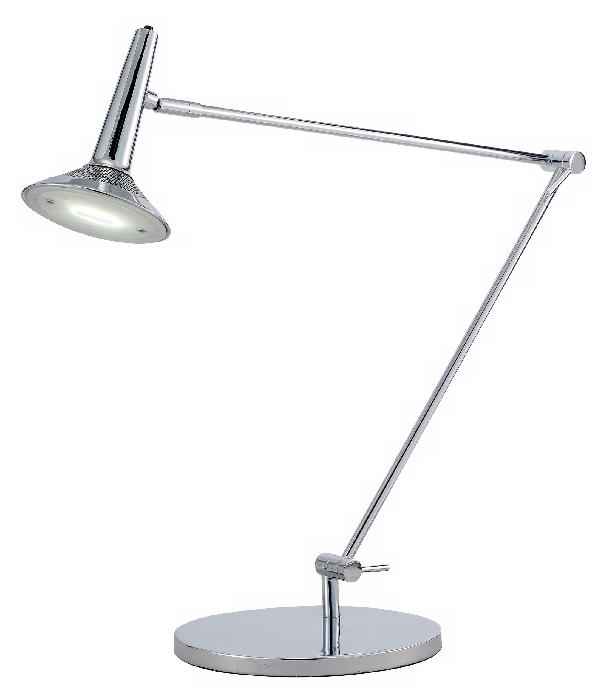 Radar Chrome Adjustable LED Desk Lamp