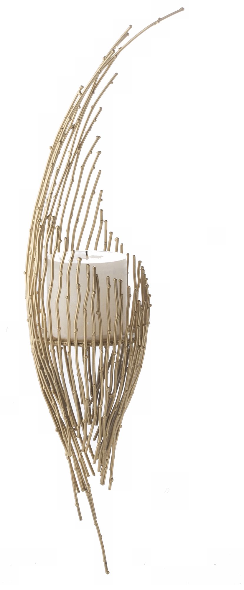 Brass Nickel Gold Dot Wire Wall Sconce