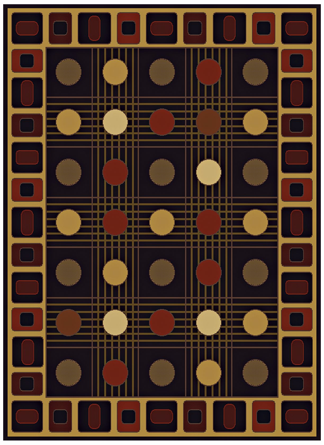 Mambo Black Multi 1 10x3 Area Rug M1492