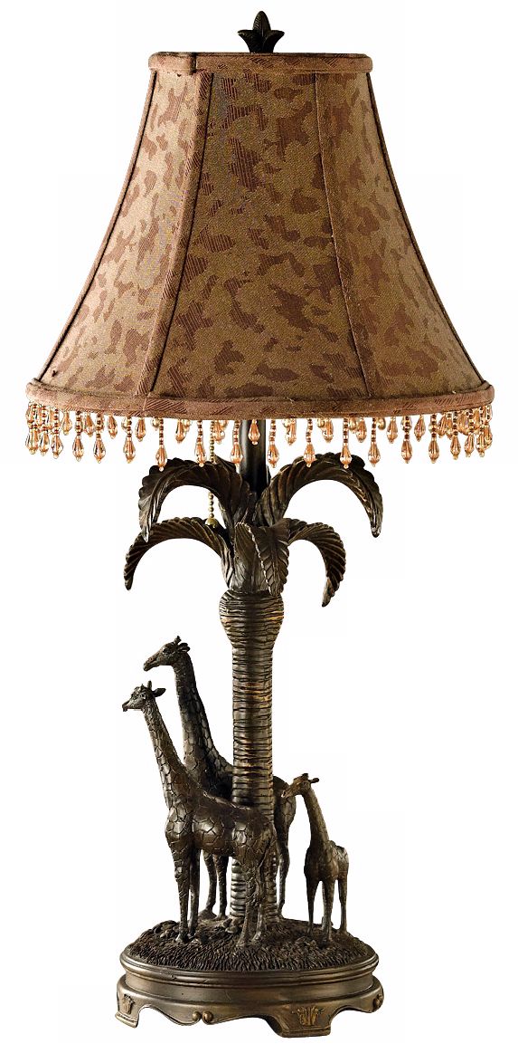 Giraffe and Palm Tree Table Lamp