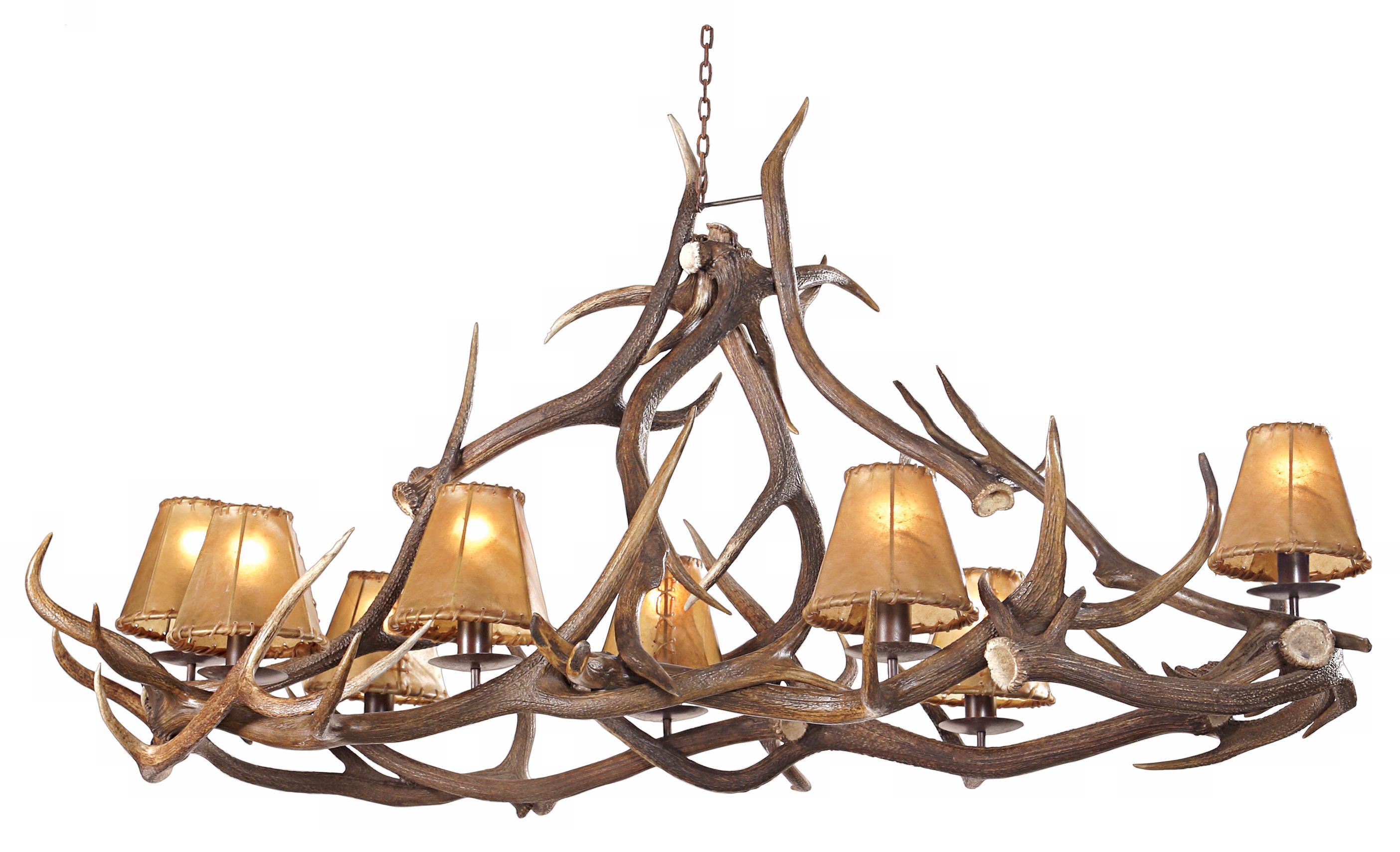 Elk Deer Antler 45" Wide Oval Chandelier