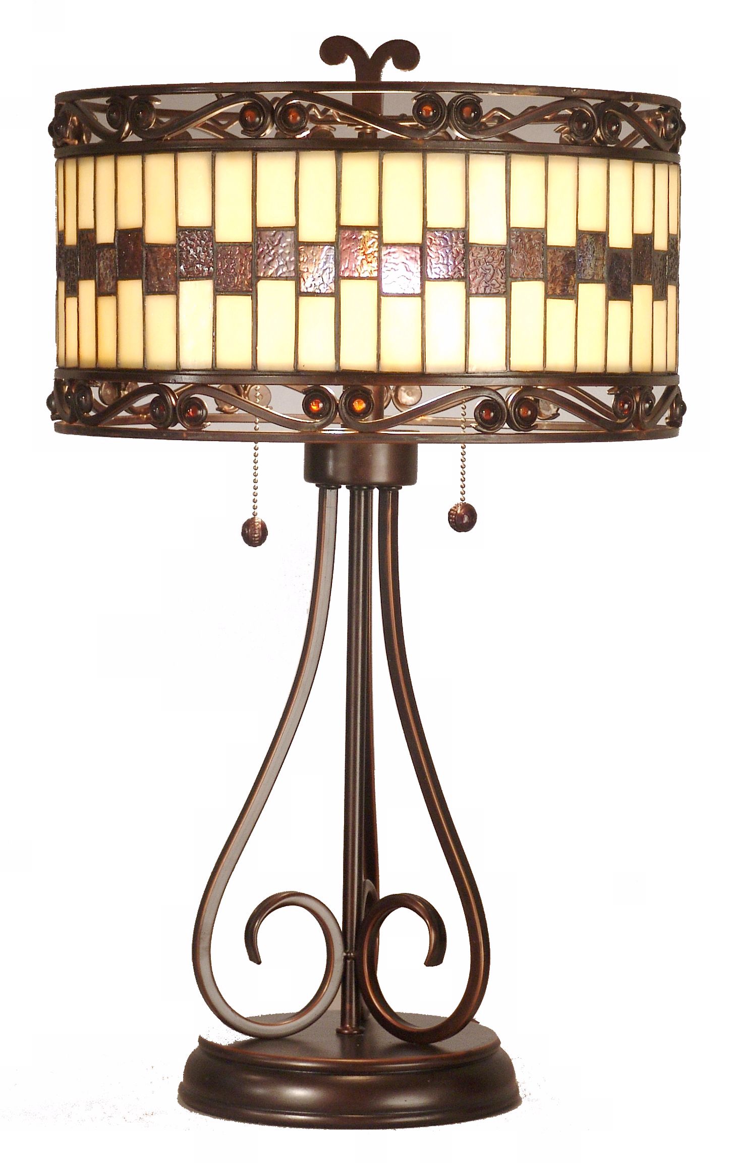 Dale Tiffany Giuseppe Art Glass Table Lamp