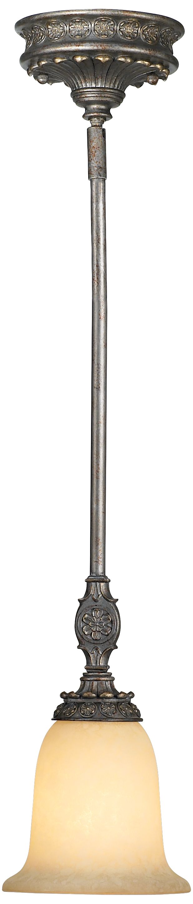 Pewter Finish Detail 6" Wide Mini Pendant