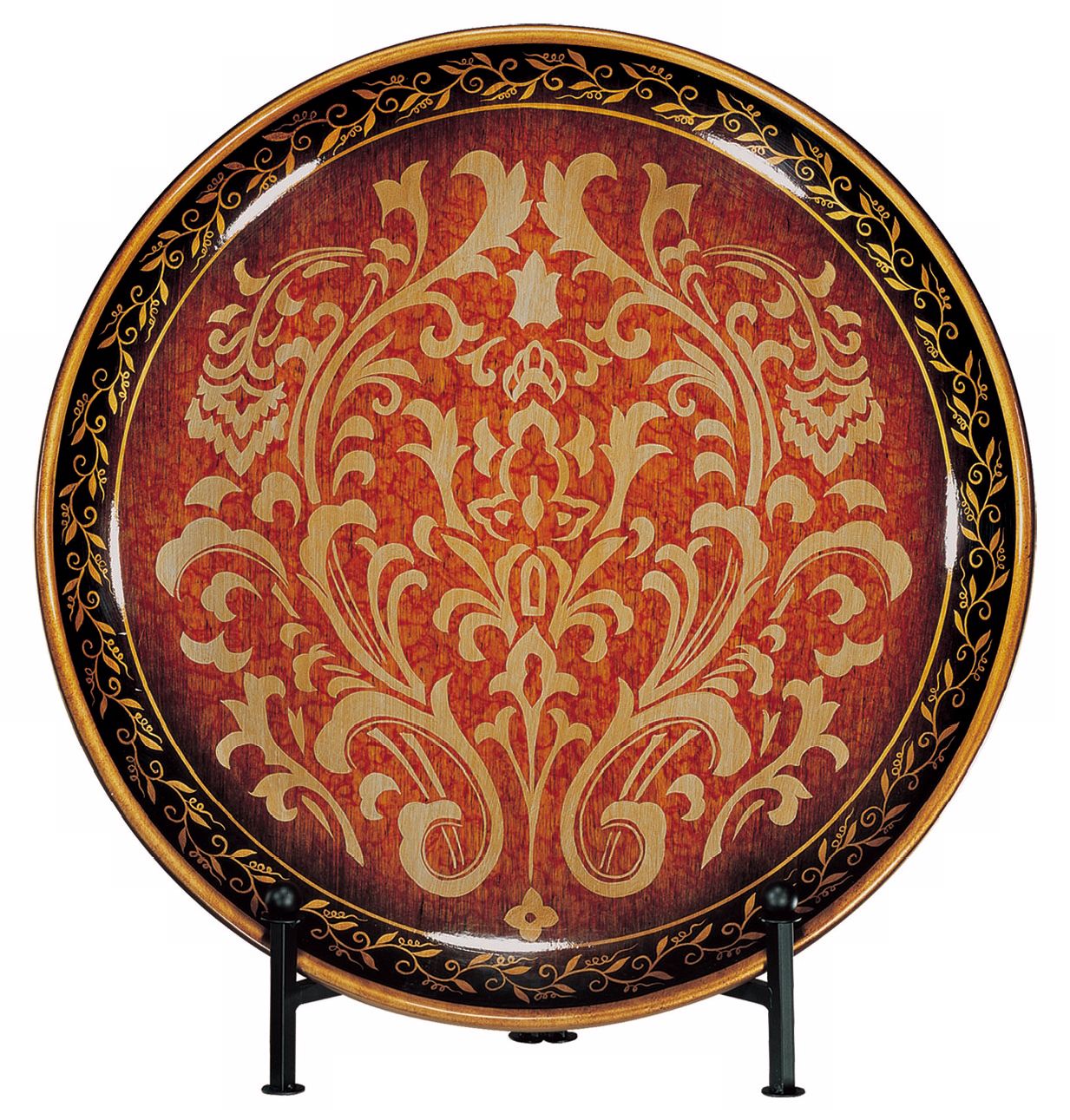 Woodridge Damask Charger with Stand