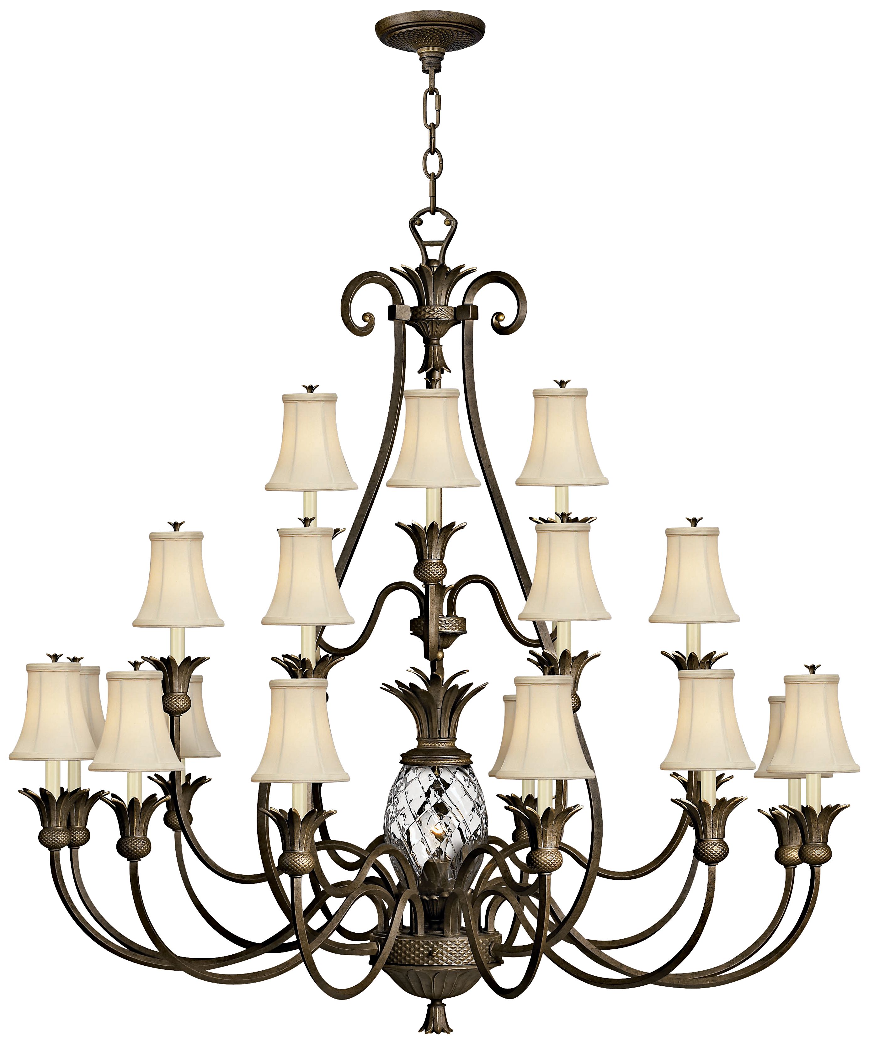 Hinkley Plantation 22-Light 56" Wide Pearl Bronze Chandelier