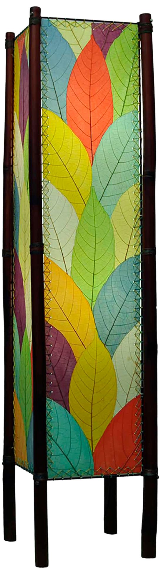 Eangee Fortune Multicolor Cocoa Leaves Tower Floor Lamp