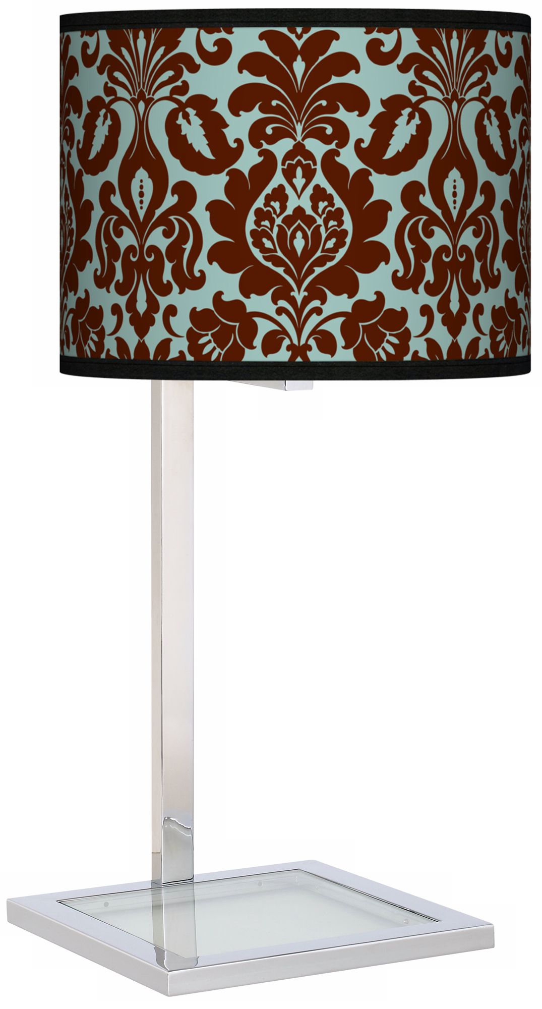 Stacy Garcia Kiwi Tini Florence Glass Inset Giclee Table Lamp