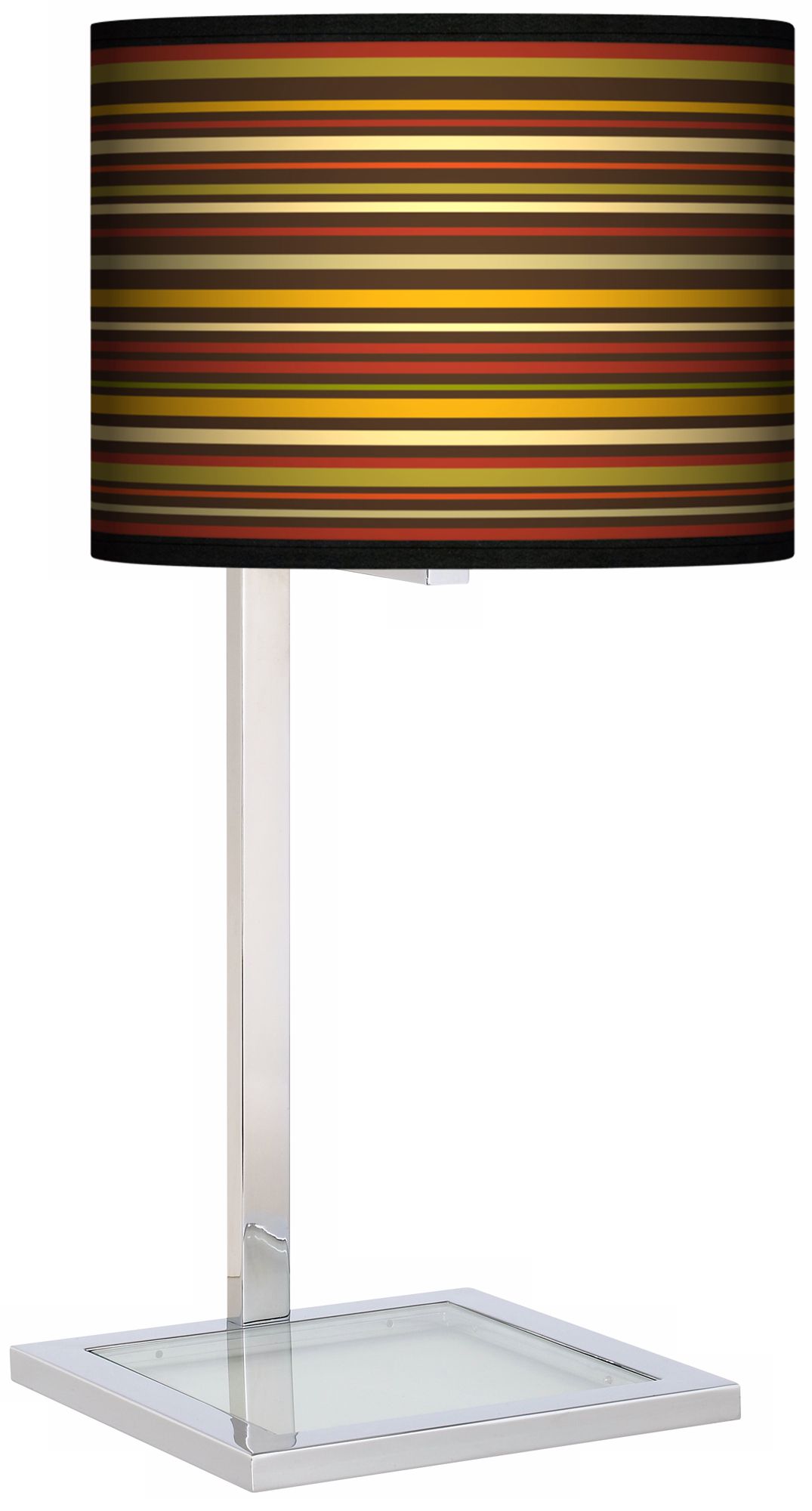 Stacy Garcia Spice Stripe Glass Inset Giclee Table Lamp