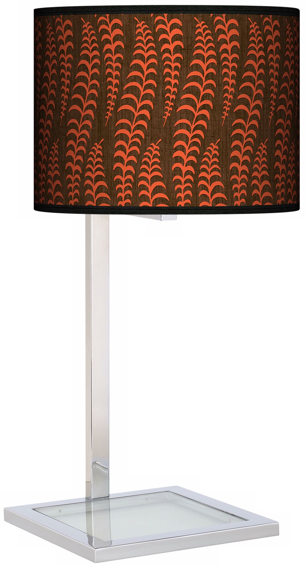 Stacy Garcia Fancy Fern Coral Glass Inset Giclee Table Lamp