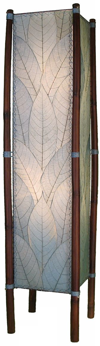 Eangee Fortune Blue Cocoa Leaves Tower Floor Lamp