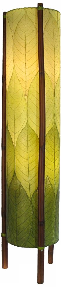 Eangee Hue Series Green Cocoa Leaves Tower Floor Lamp