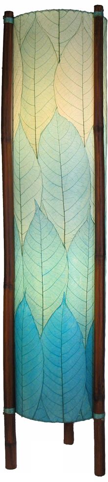 Eangee Hue Series Sea Blue Cocoa Leaves Tower Floor Lamp