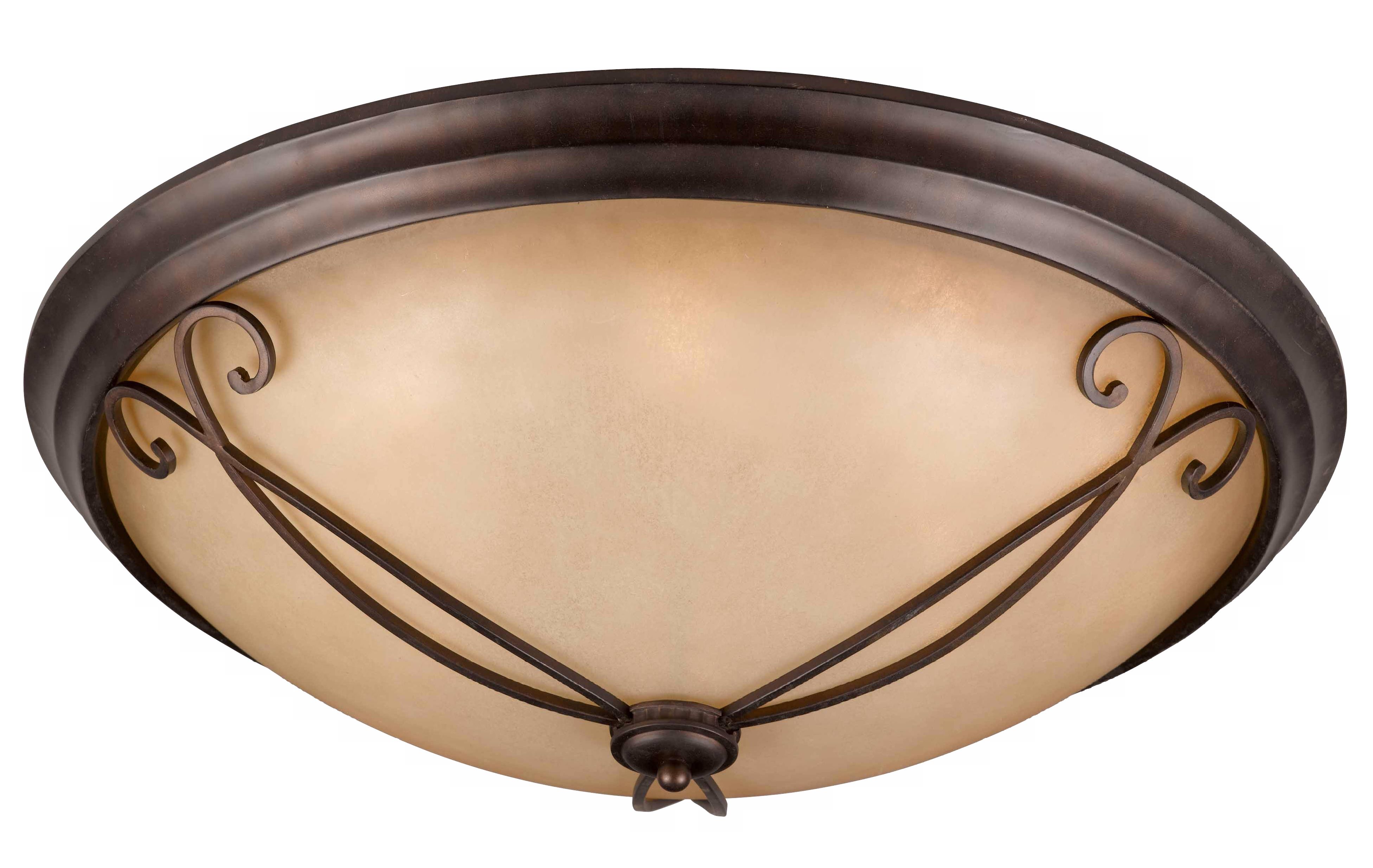 Corsica Bronze Finish 32" Wide Flushmount Ceiling Light