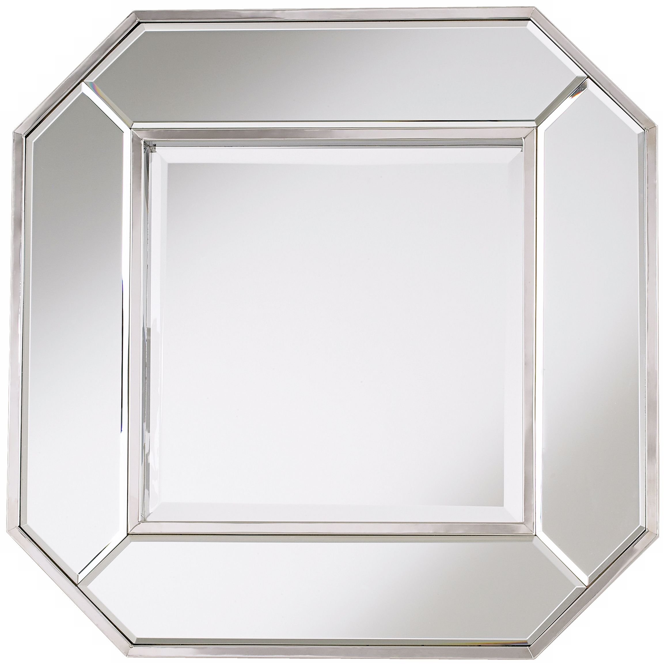 Cut-Corner Square Mirror Edge 21 1/2" Wide Wall Mirror