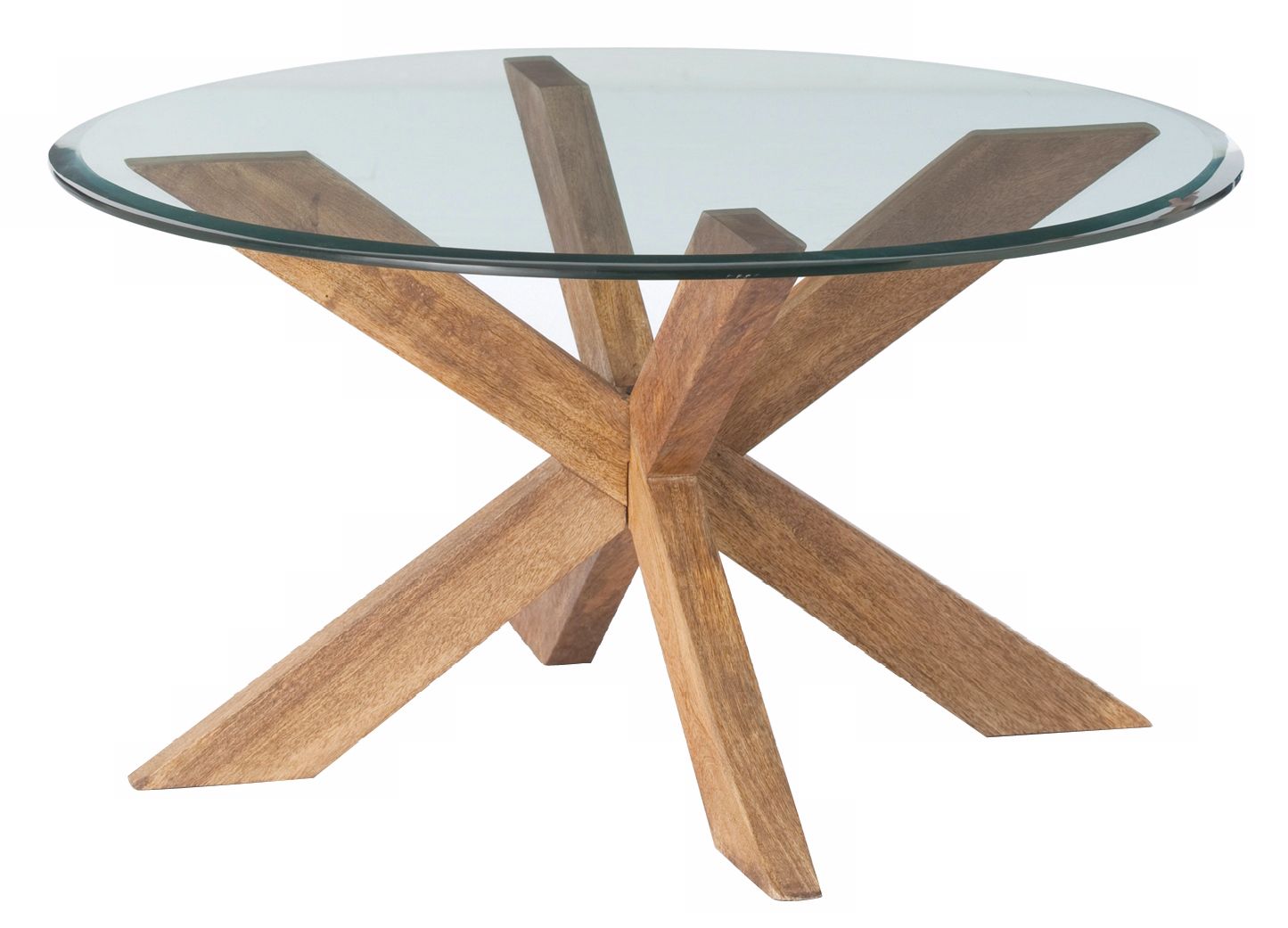 Gwenieve Wood and Glass Cocktail Table