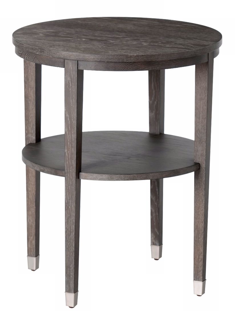 Gentry Gray Finish Limed Oak Side Table