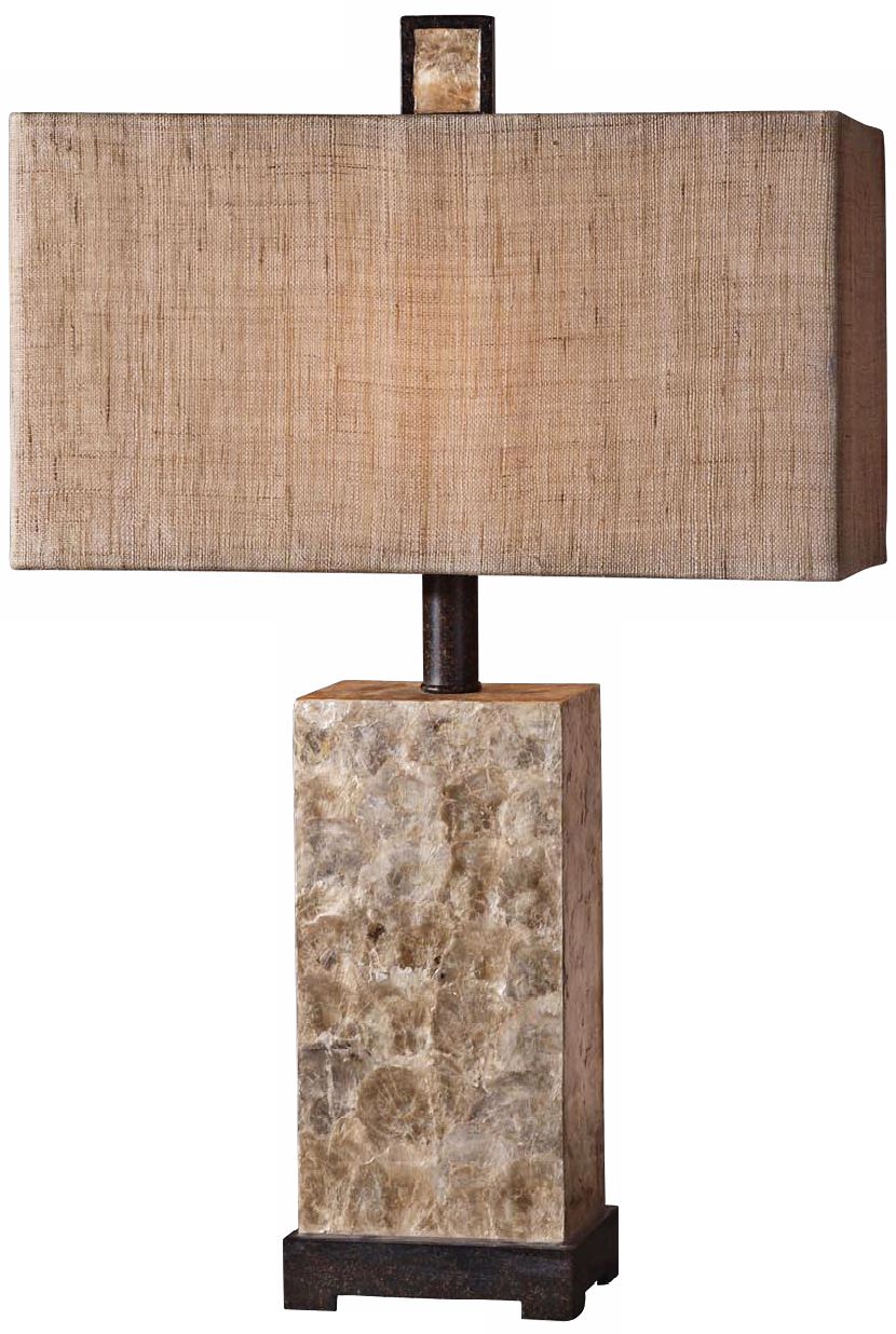 Uttermost Rustic Pearl Dark Bronze Table Lamp