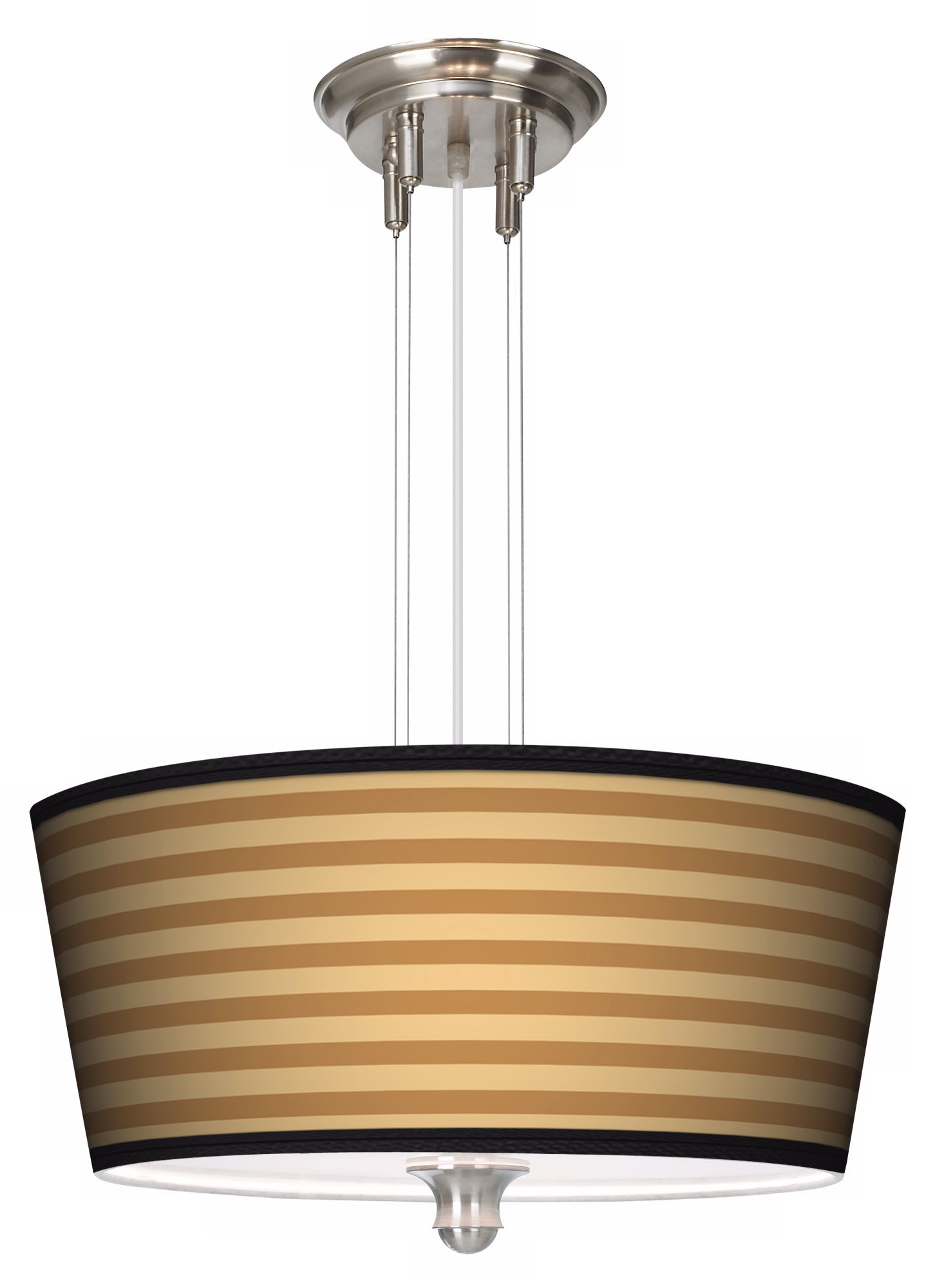Butterscotch Parallels 18" Wide 3-Light Pendant Chandelier
