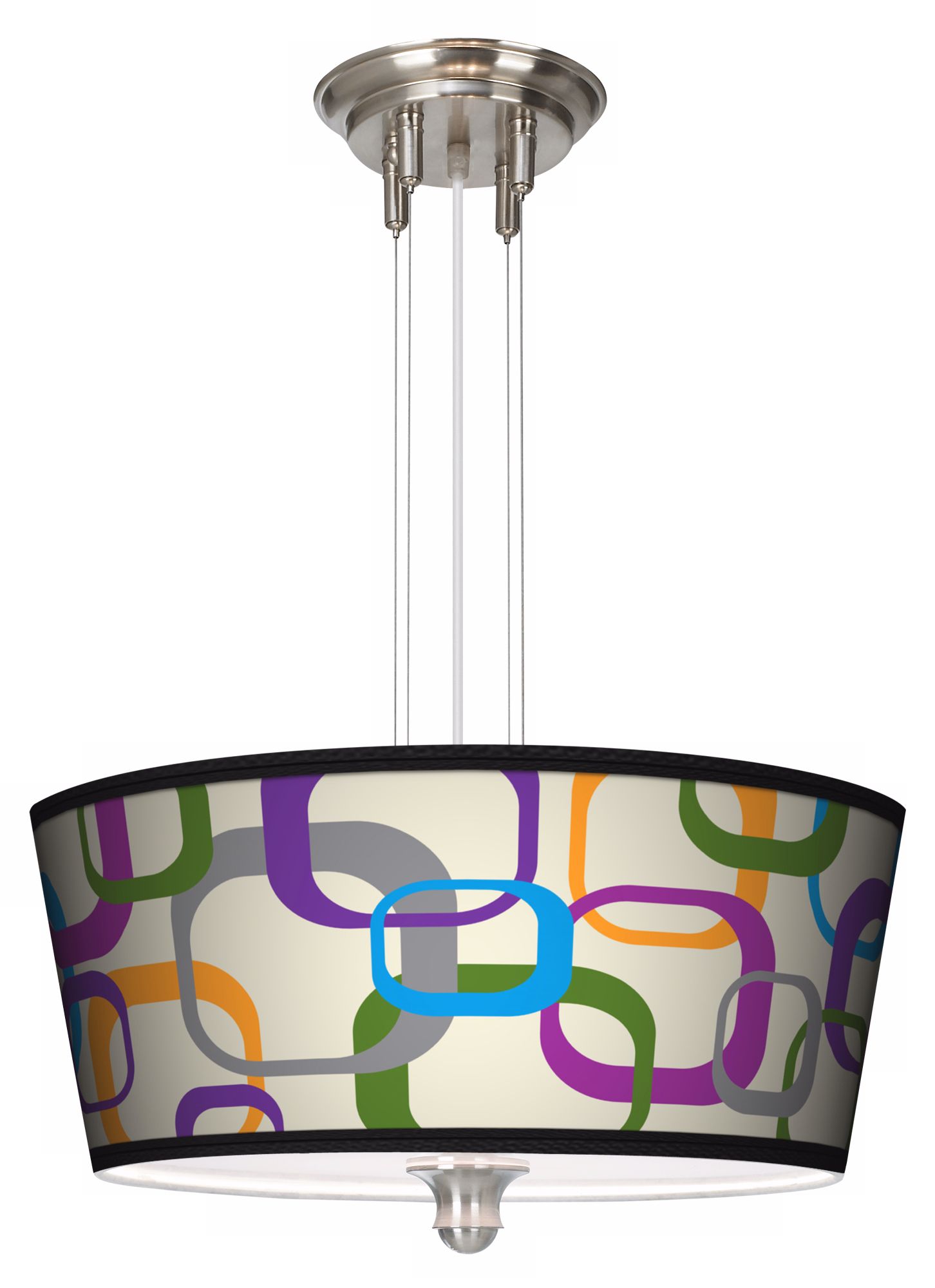 Retro Square Scramble 18" Wide 3-Light Pendant Chandelier