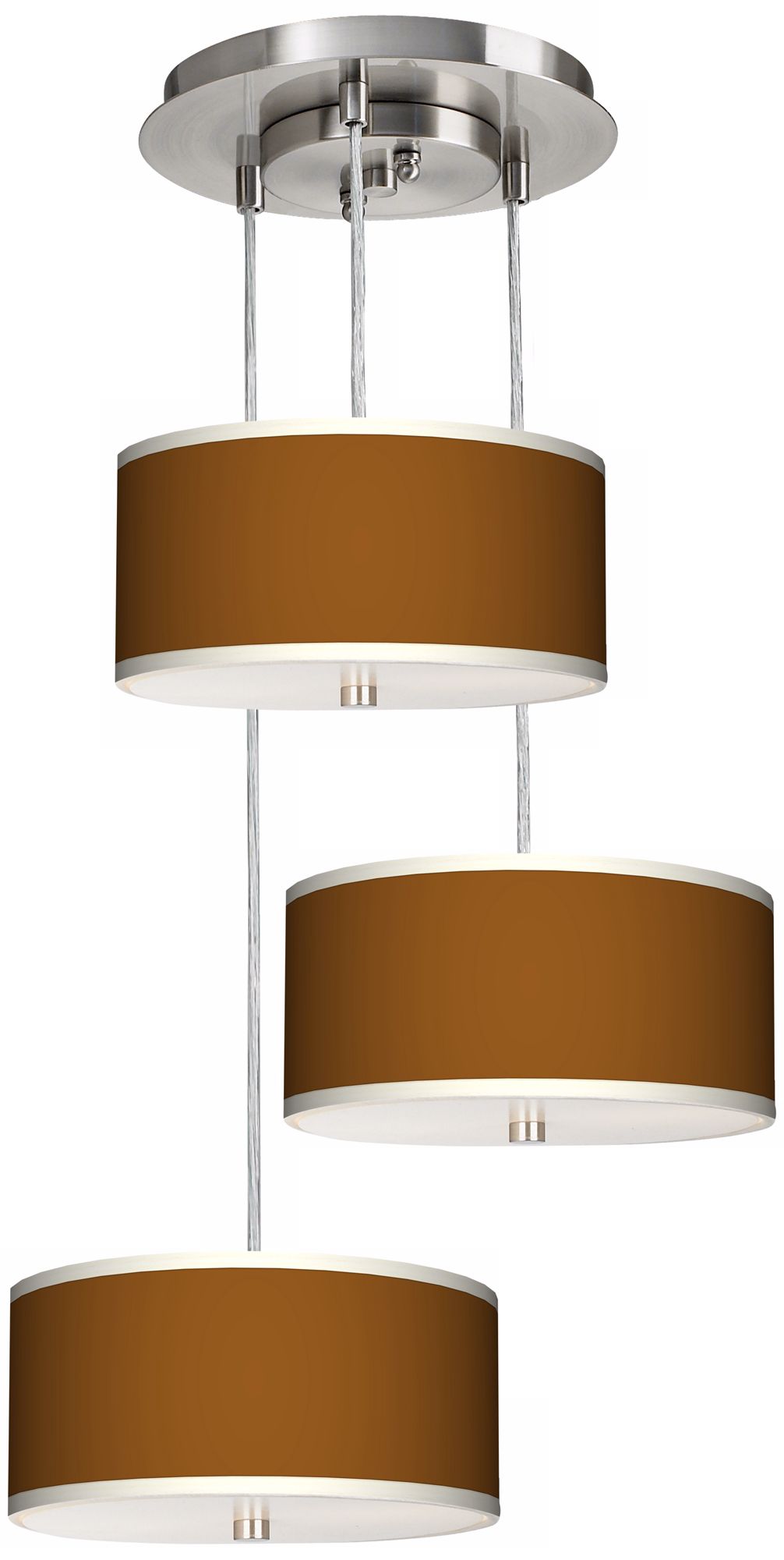 Prairie Brown 3-in-1 Drum Giclee Pendant