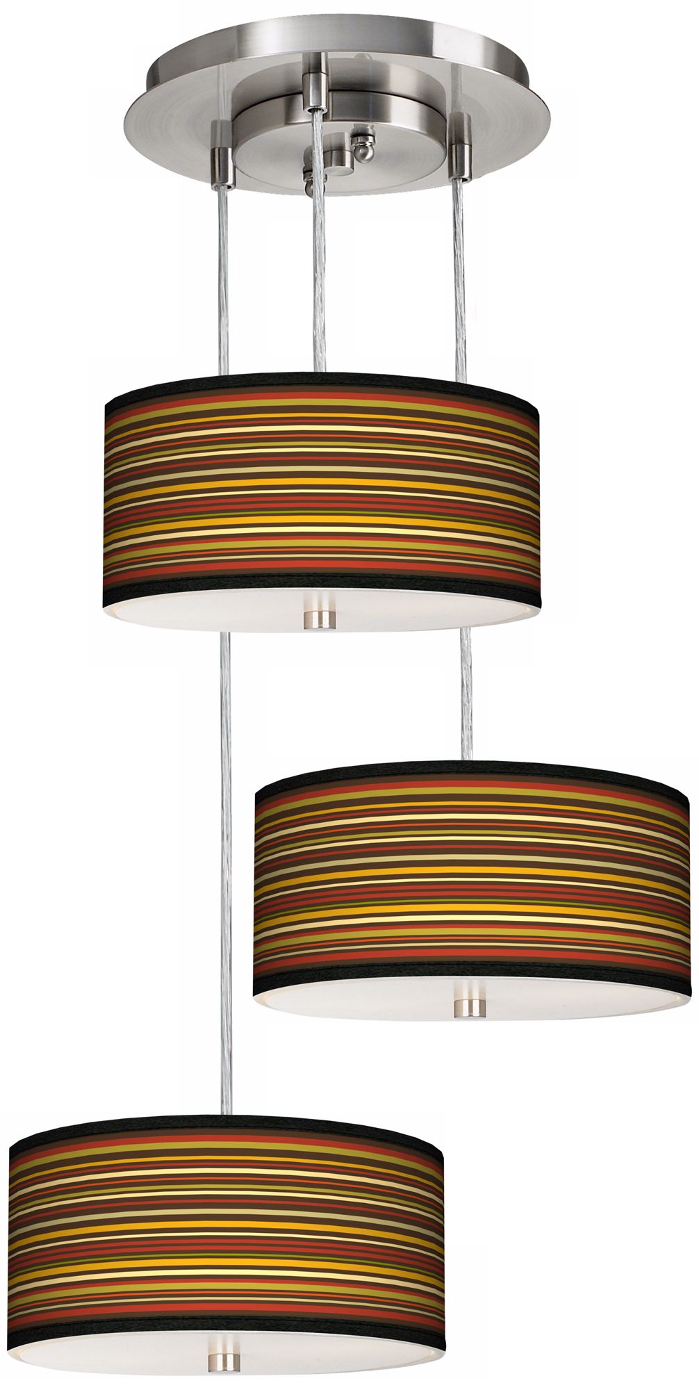 Stacy Garcia Spice Stripe 3-in-1 Drum Giclee Pendant