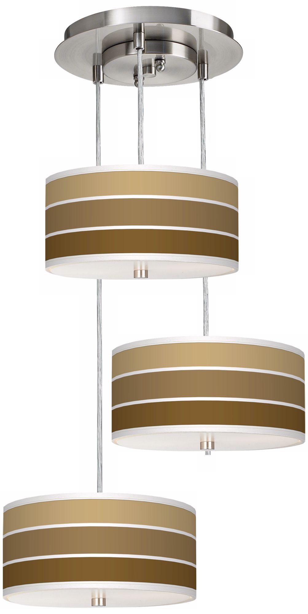 Terra Bamboo 3-in-1 Drum Shade Giclee Pendant