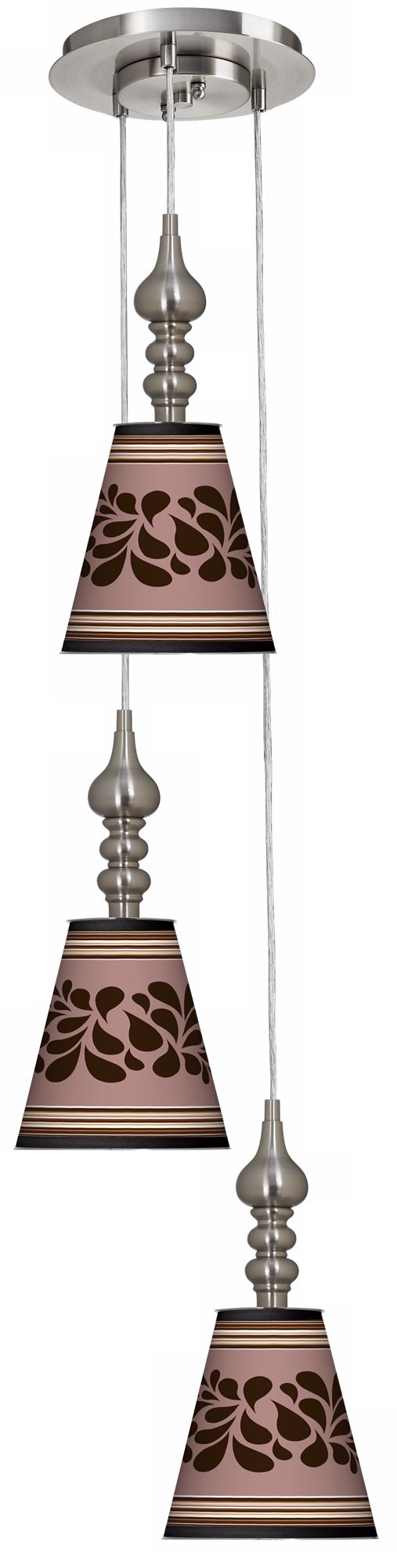 Splash n Stripes 3-in-1 Metal Cone Giclee Pendant