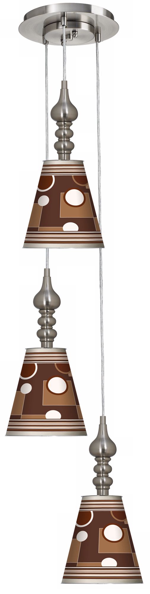Floating 3-in-1 Metal Cone Giclee Pendant