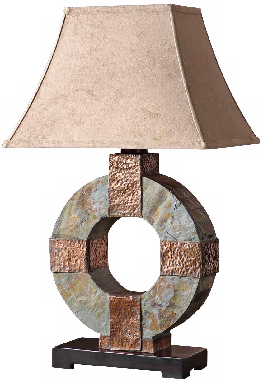Uttermost Slate Circle Indoor-Outdoor Table Lamp