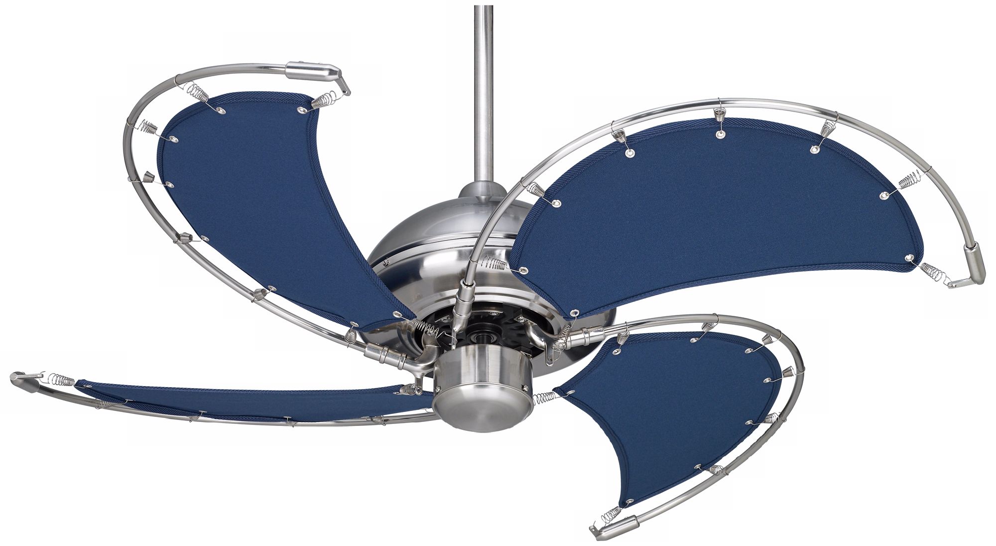 40" Casa Vieja Aerial Brushed Nickel Blue Blades Ceiling Fan
